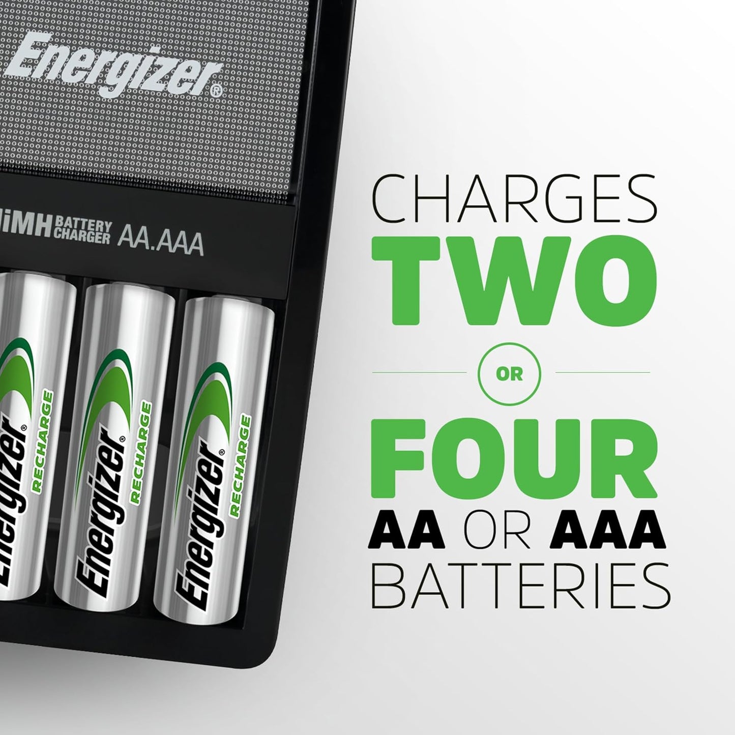 Energizer Recharge Value Charger for NiMH Rechargeable AA and AAA Batteries