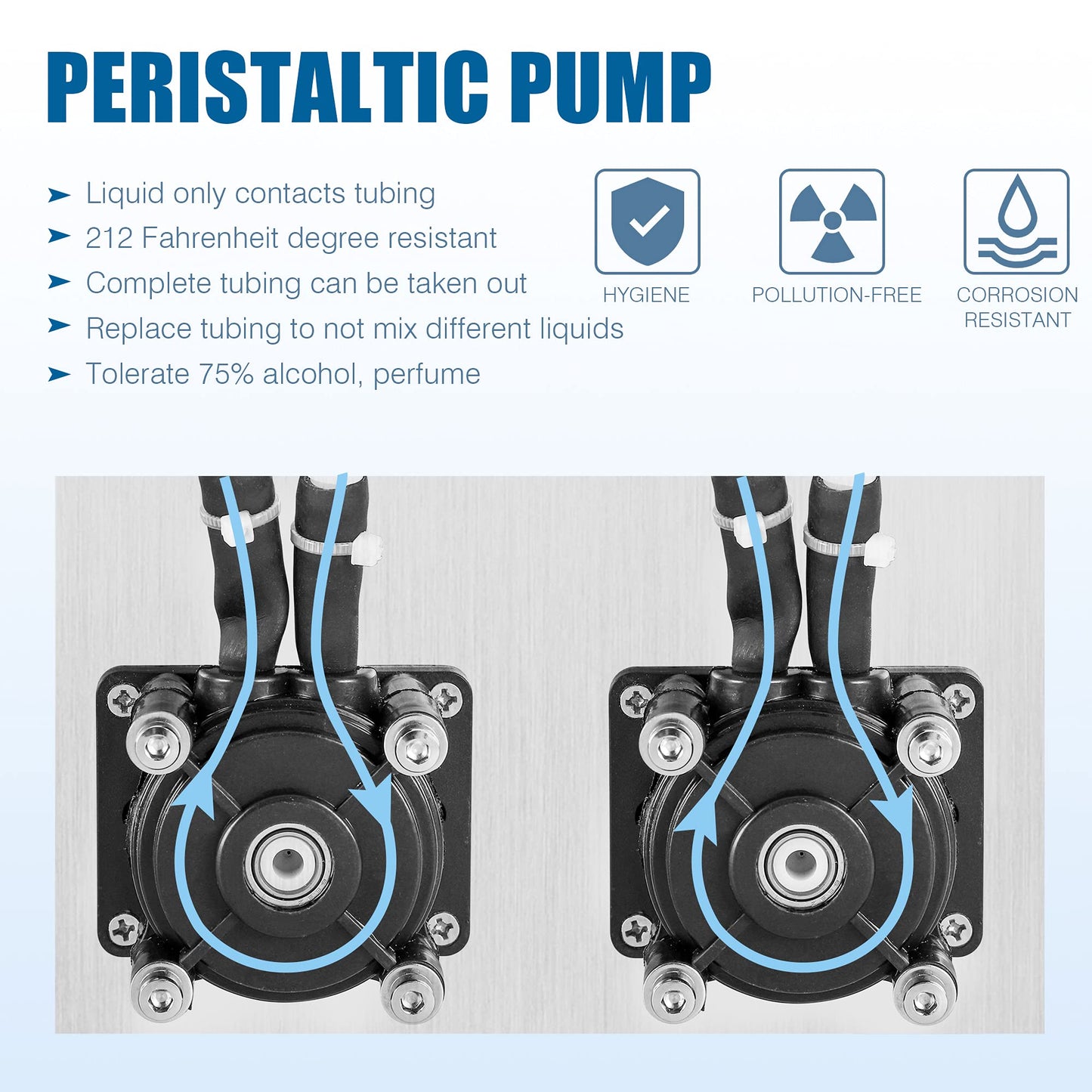 Double Head Peristaltic Pump Filling Machine + Replaceable Tubes