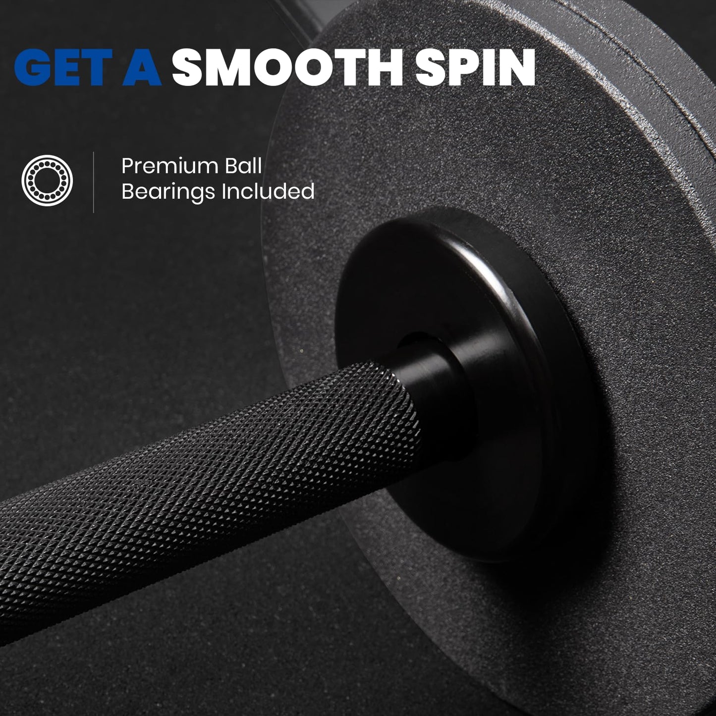 LIONSCOOL 16" Olympic Dumbbell Handles, Loadable Dumbbells Bar for Strength Training, Compatible with 2''Standard Plates, Includes 2 Pair of Spring Collars
