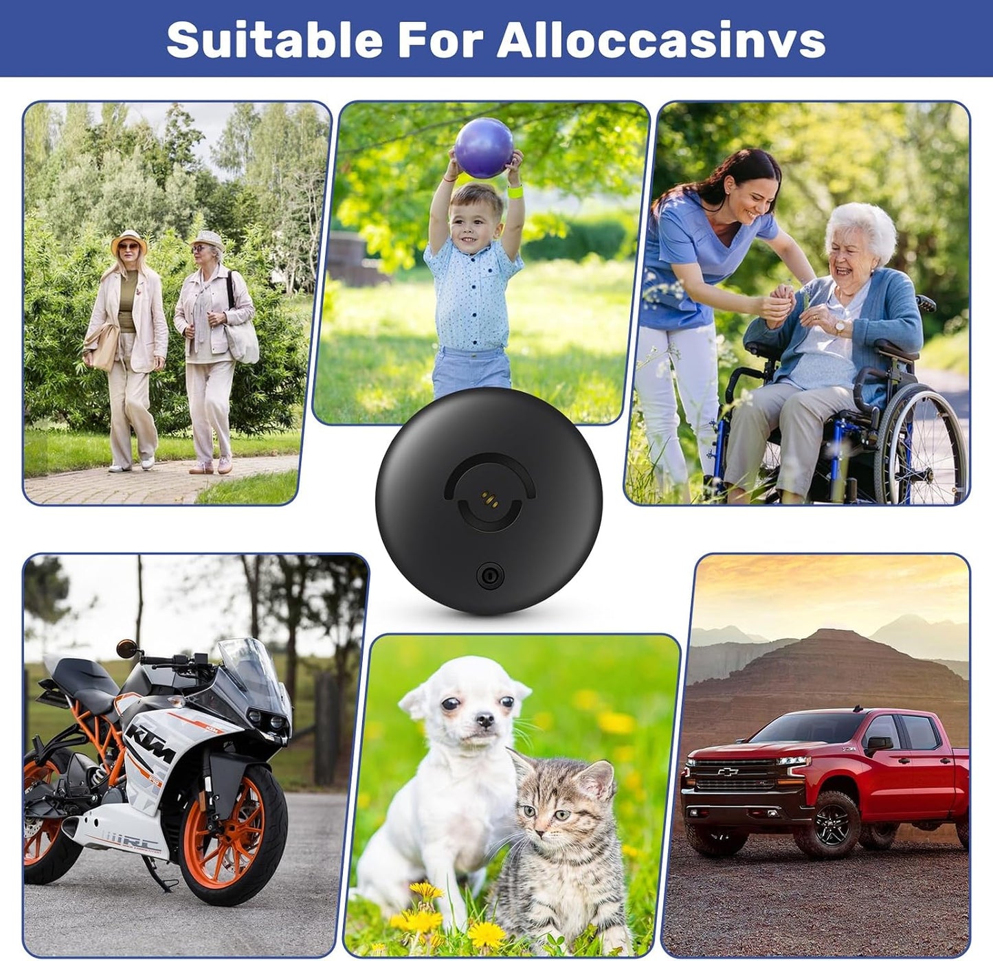 SQIQUI (GPS01) Hidden Magnetic Mini GPS Tracker for Vehicles No Subscription GPS Device, Real-Time GPS Tracking