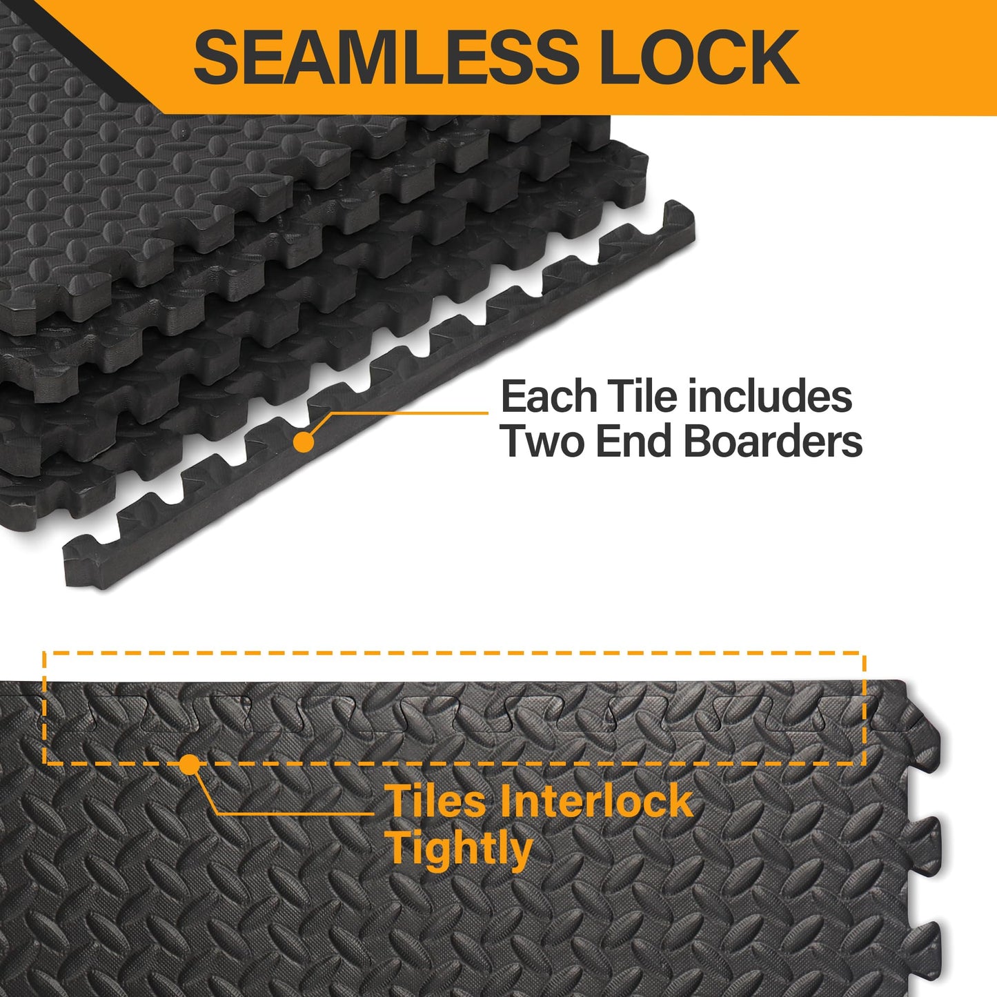 ZENY Puzzle Exercise Mat, 0.75'' Thick EVA Interlocking Foam Floor Tiles, Workout Mat Gym Flooring for Home Gym, 24 in x 24 in x 3/4 in, 24 Tiles, Cover 96 sq.ft (3/4'' Thickness, 24 Tiles 96 sqft)