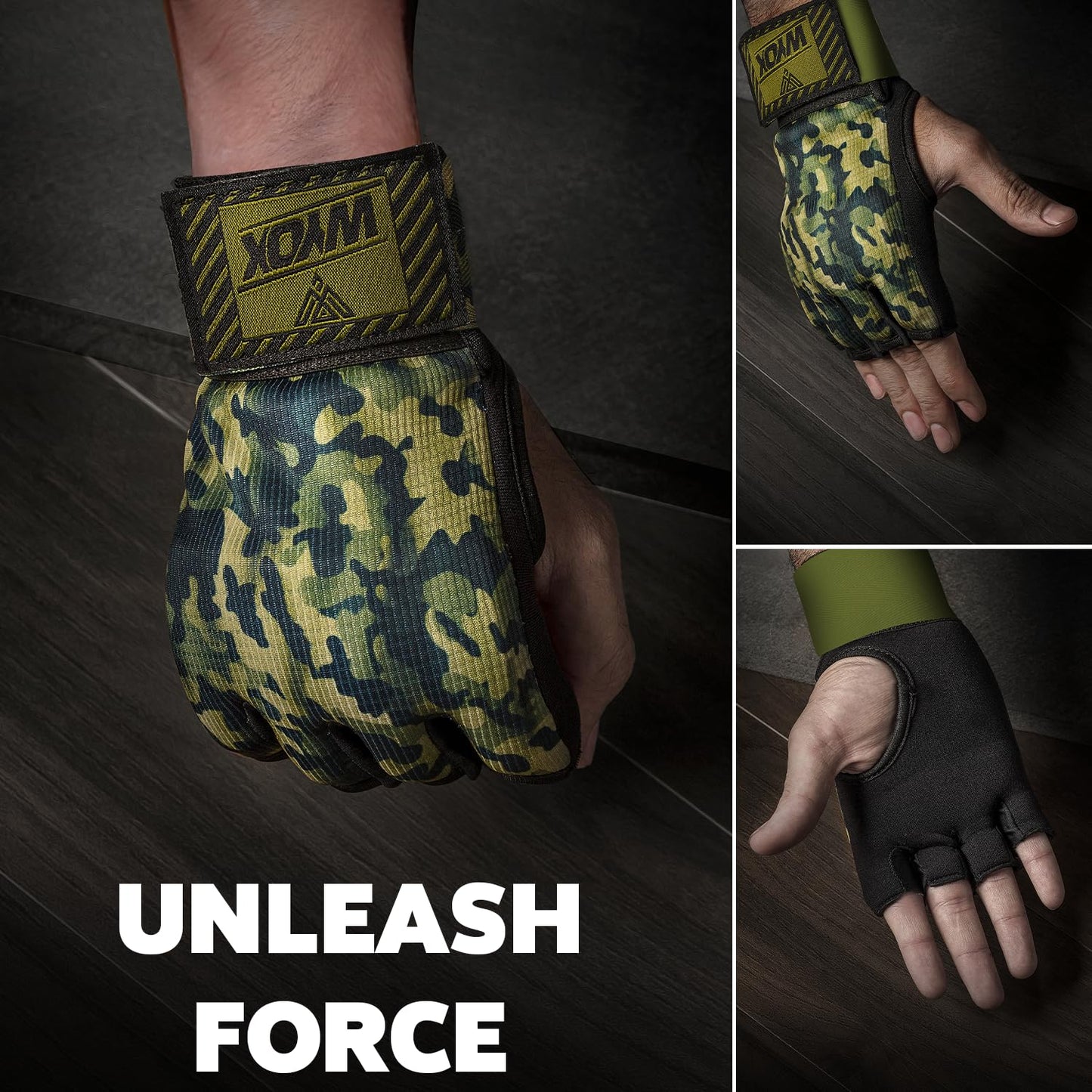 WYOX Gel Boxing Hand Wraps Inner Gloves for Men & Women, 80cm Quick Wrist Straps, Padded Knuckle Protection for Muay Thai Kickboxing, Hand Wraps for Boxing & Martial Arts (Vivid Forest, S/M)
