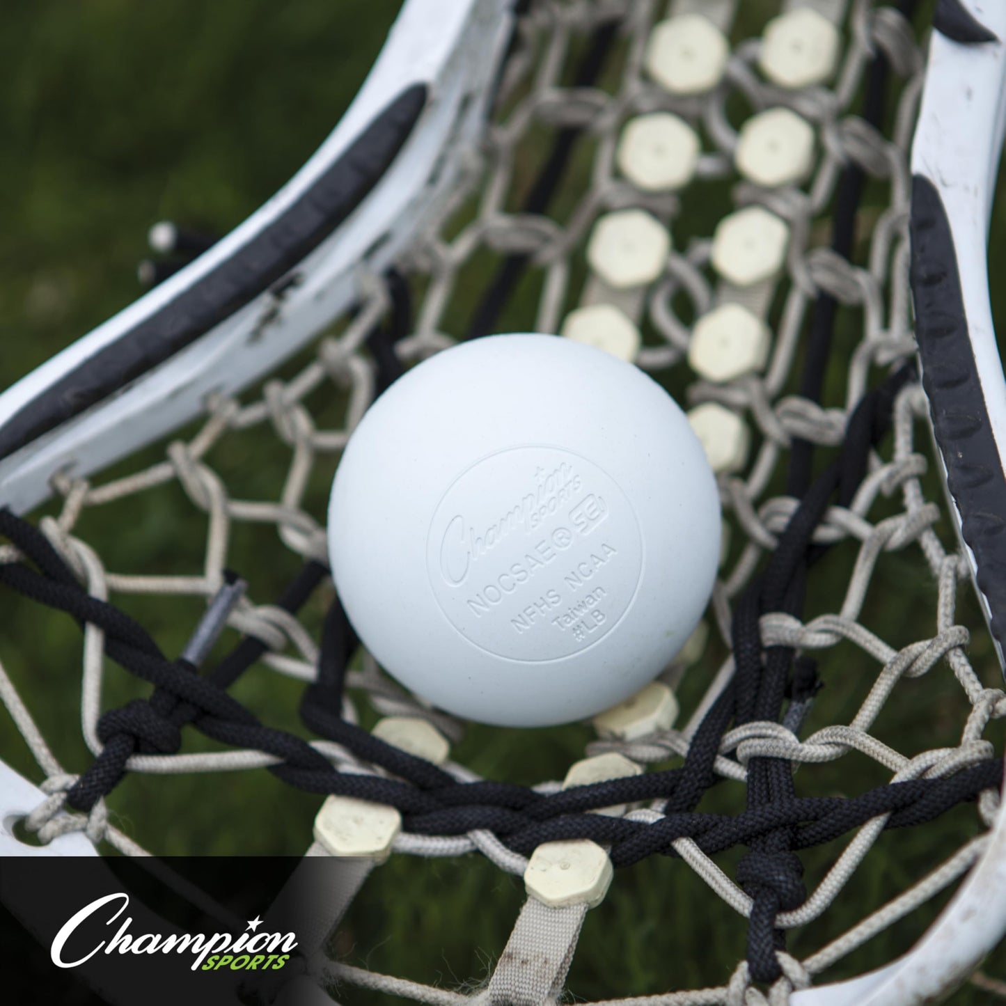 Champion Sports Lacrosse Balls – Official Size Equipment for Professional, College & High School Games, Practices & Recreation, NOCSAE, NCAA, NFHS & SEI Certified, 12-Pack, White