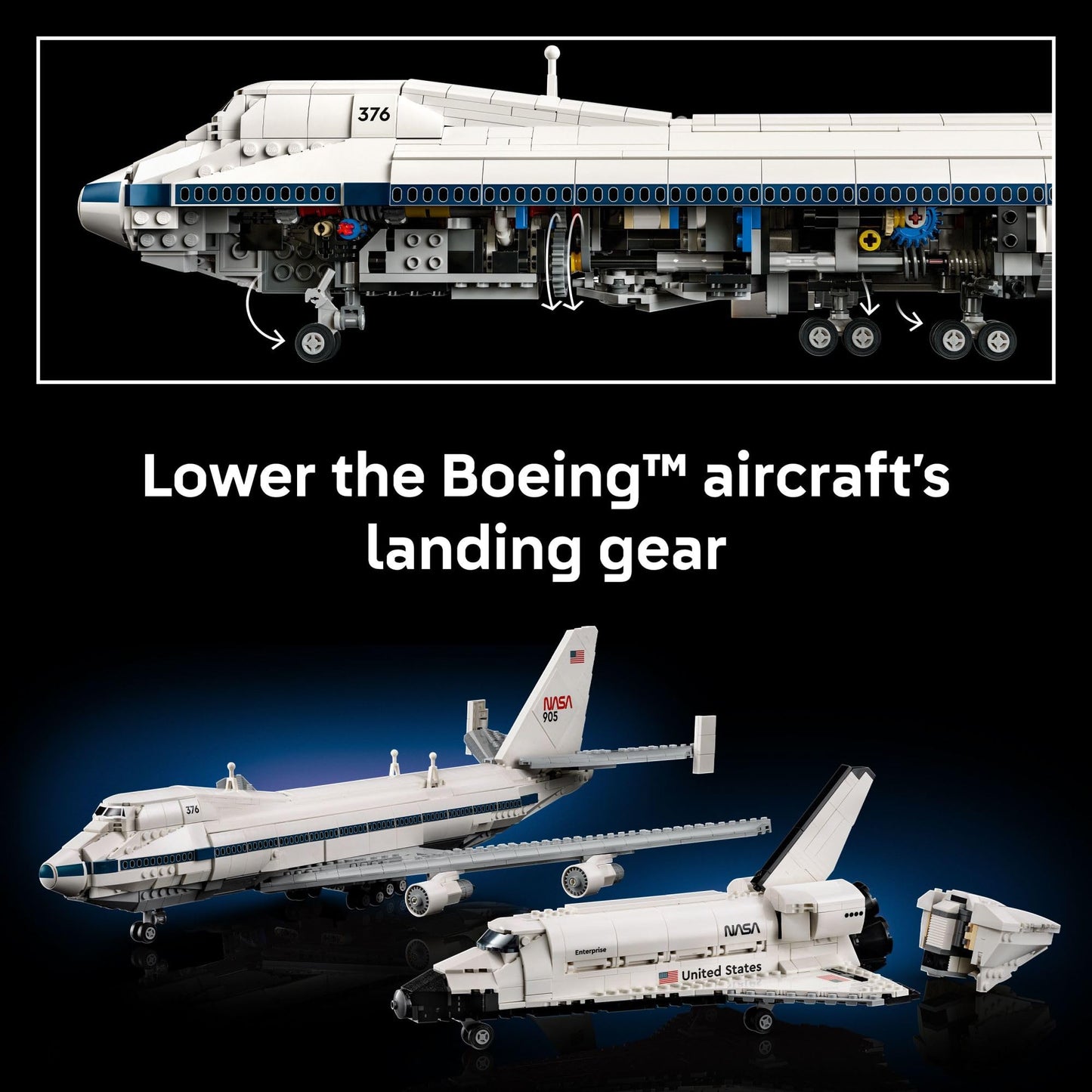 LEGO Icons Shuttle Carrier Aircraft Building Set for Adults - Spaceship & Airplane Model Kit for Adults, Ages 18+ - Air & Space Decor - Gift for Father's Day - 10360