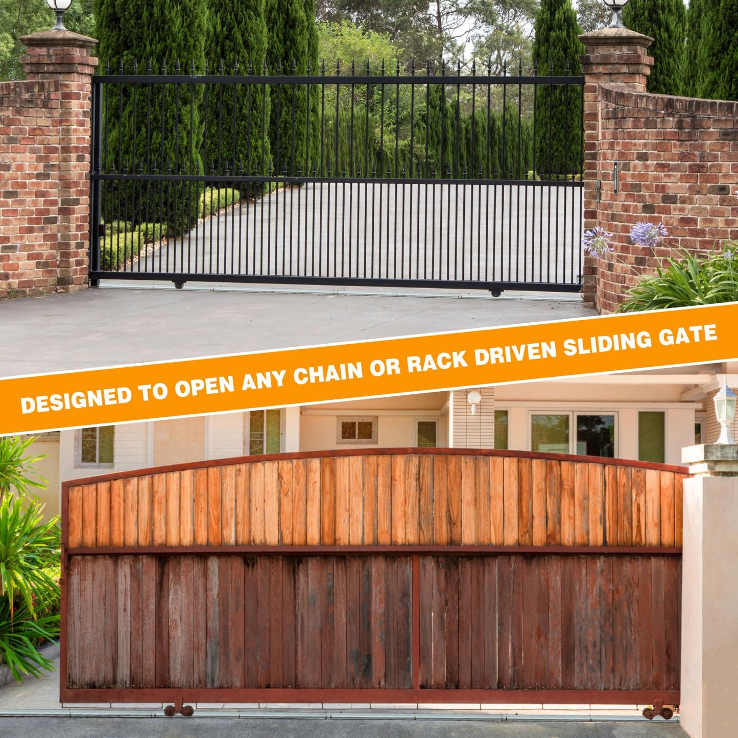 Otoolling 24 FT V-Track Galvanized Inverted V Track for Sliding Gate Rollers with Hardware Kit Heavy Duty Sliding Door Track Rail for Driveway Gate, Car Entry Door, Barn Doors and Outdoor Applications