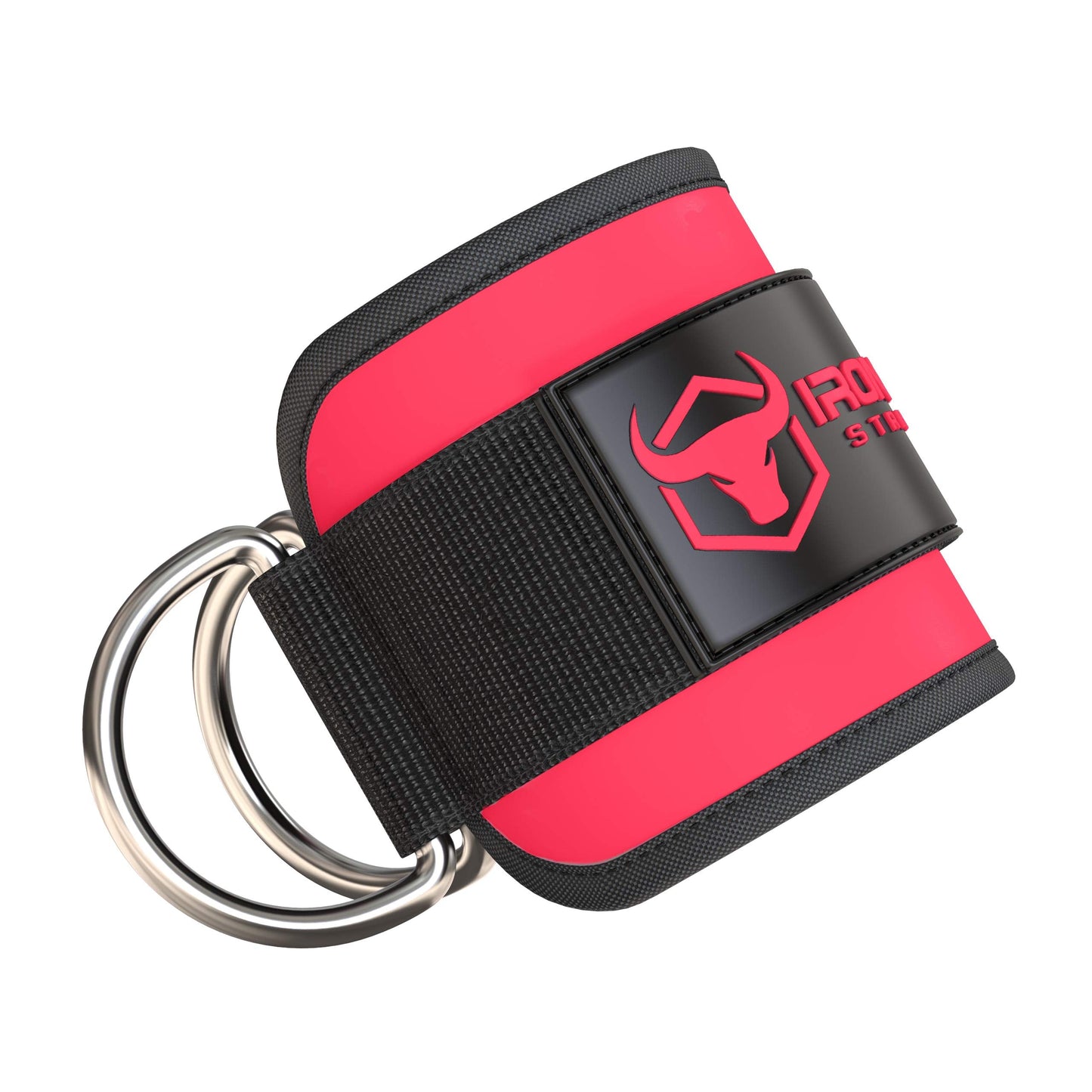 Women's Ankle Strap for Cable Machines & Resistance Bands: Gym & Home Workout Cuff Attachment for Leg Extensions, Kickbacks, Hip Abductors - Booty Exercises (Red, Pair)