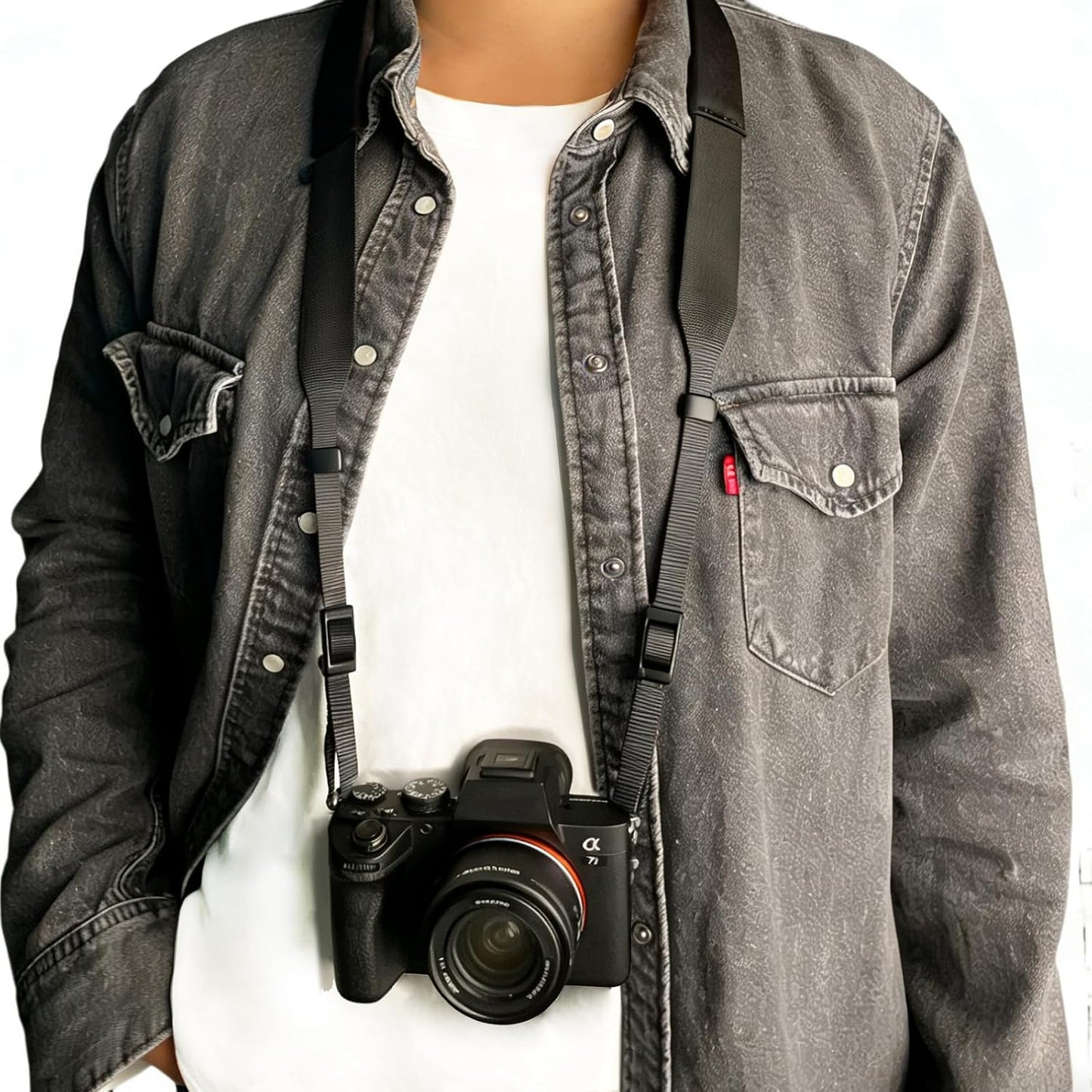 YMTHamaz3 Photographers,Washable,Black,58 Inch Camera Neck Strap Thin,Binocular Strap with Neoprene Padding,Camera