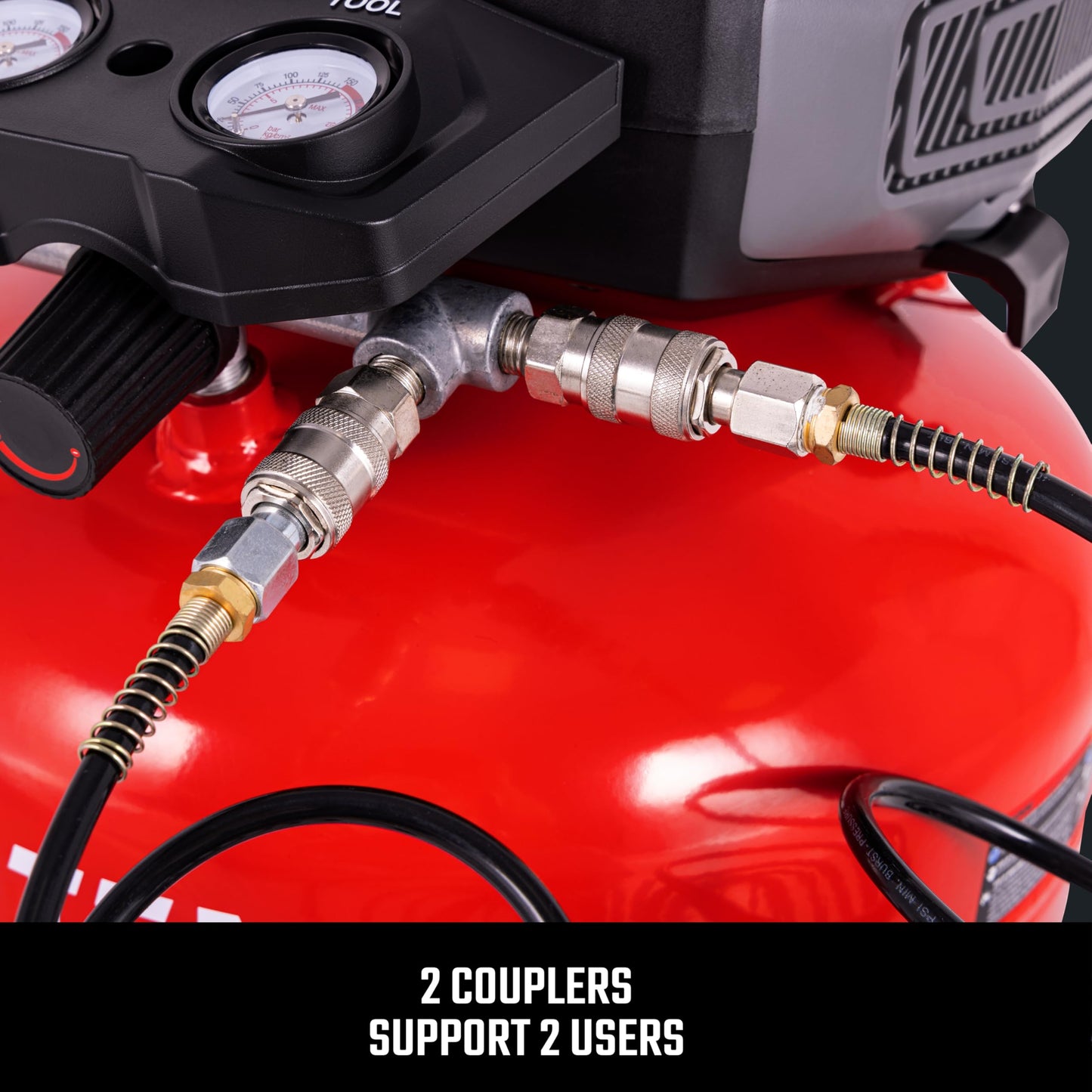 Craftsman Air Compressors 6 Gallon Portable Pancake Air Compressor,Oil Free Max 150 Psi 1.0HP 2.6 CFM@90PSI Electric Air Compressor Shop Air Compressor, CMXECXA02106410