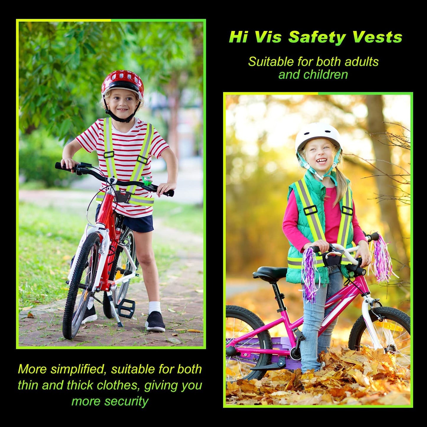 Hercicy 20 Pcs Reflective Vest High Visibility Safety Vests, Adjustable Running Gear Straps Lightweight Reflector for Construction (Yellow)