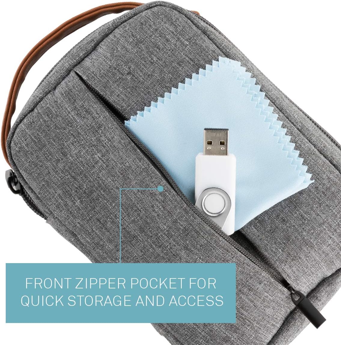 UT Wire Pocket for Gadgets Trifold Travel Case Organizer Pouch Padded for Electronics Accessories, Cables, Tech Gear
