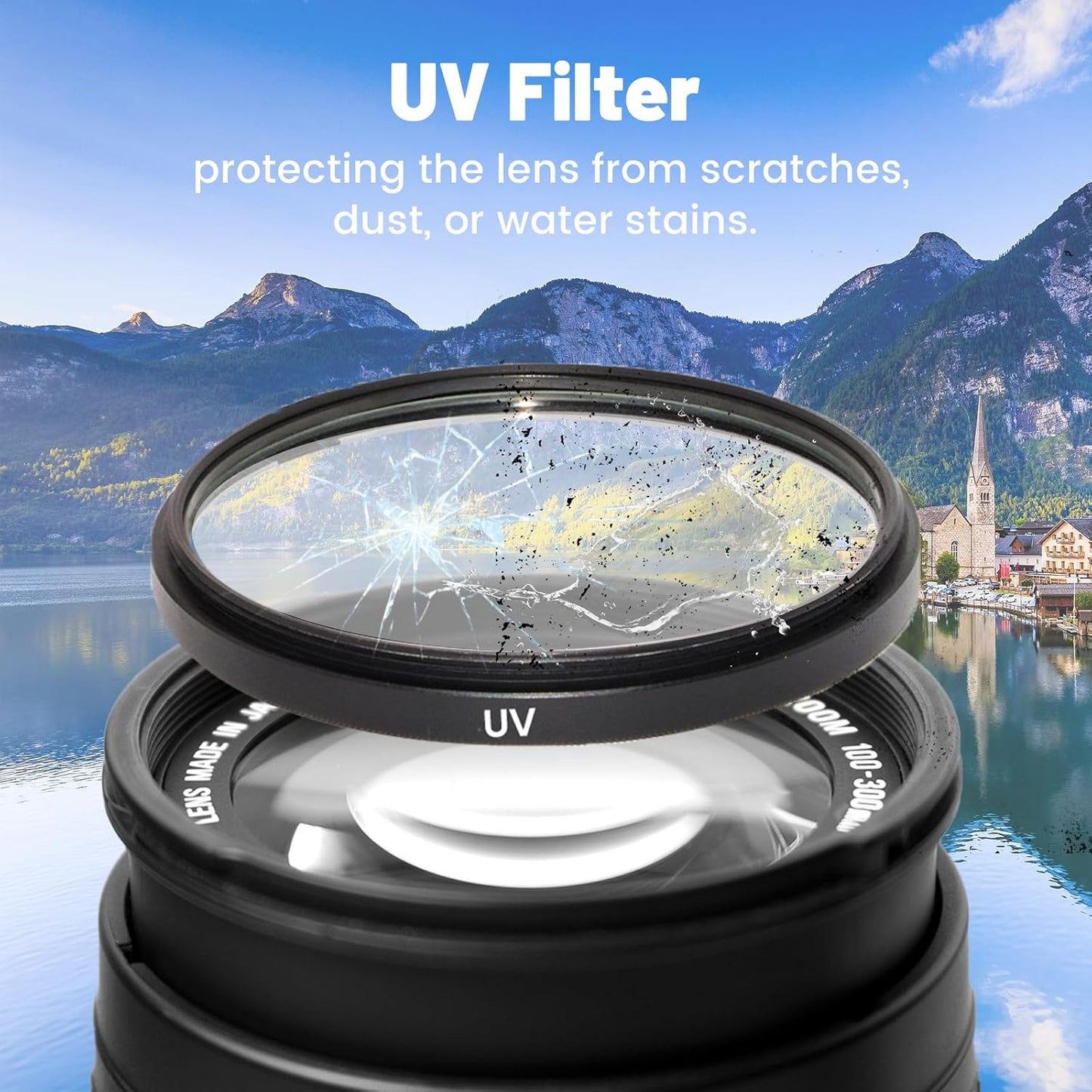 Wokyo 67mm 3 Set UV/CPL/FLD Lens Filter Kit with Portable Travel Storage Case, Pcs Multi-Coated HD Optical Glass Camera