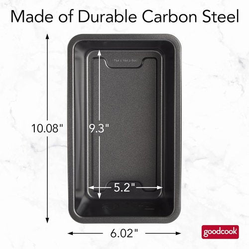 GoodCook PRO Loaf Pan - Nonstick Carbon Steel Bakeware | Easy-Clean, Oven & Dishwasher Safe, 9 x 5-Inch, Gray