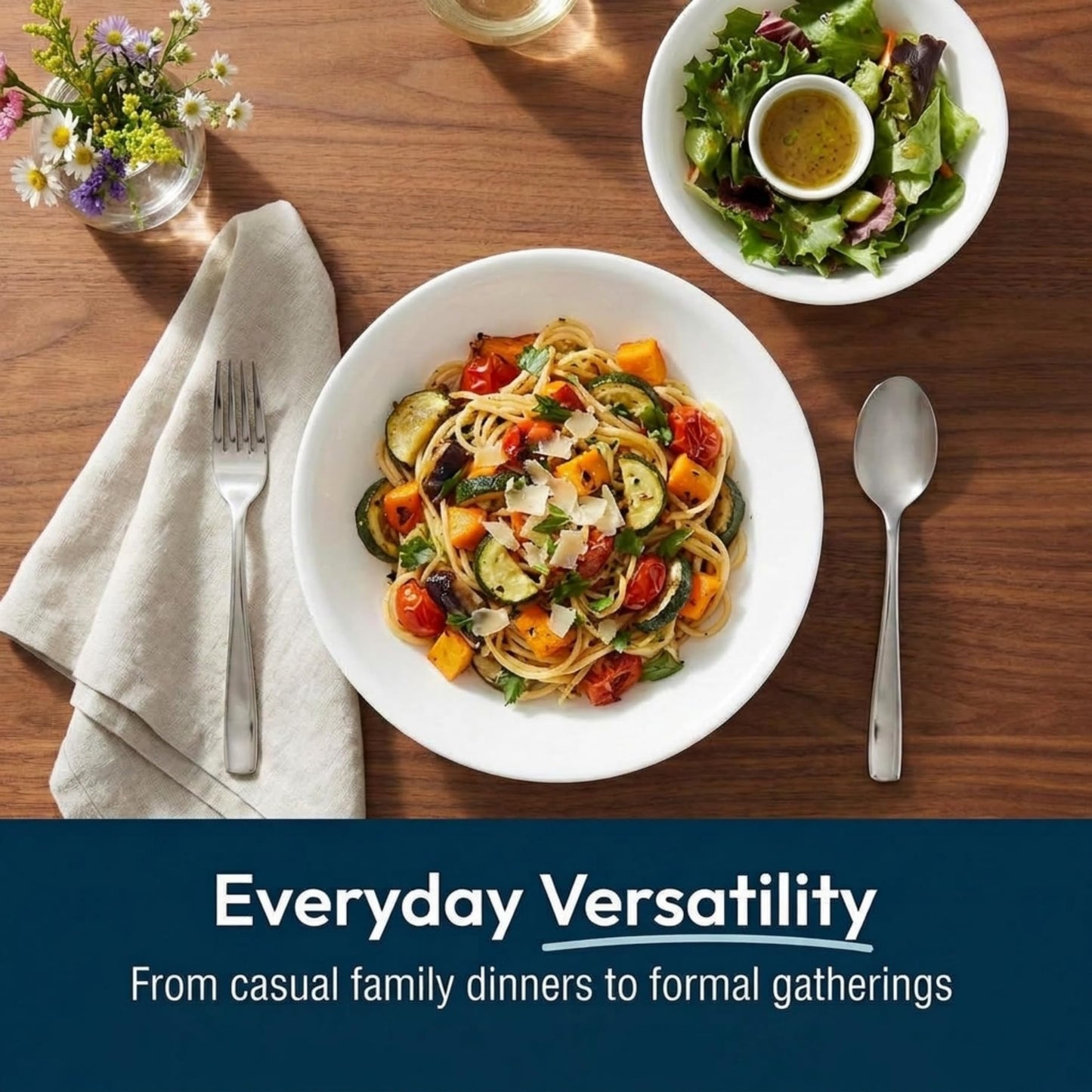 Corelle Vitrelle 6-Piece Bowl Set Triple Layer Glass and Chip Resistant, 20-Oz Lightweight Round Bowls, Winter Frost White