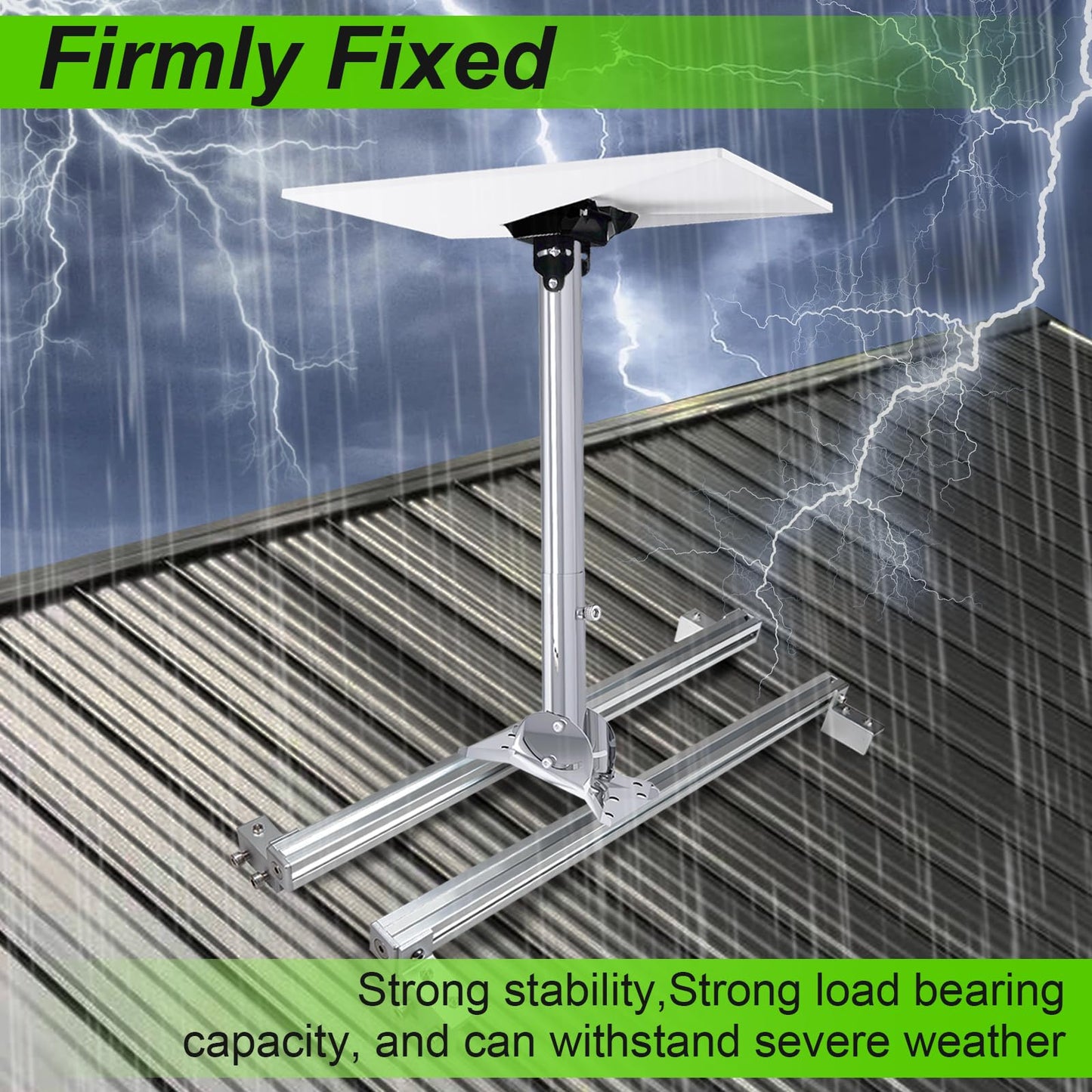 Adjustable Starlink Gen 3 Roof Mount, Ybervont Stainless Steel Starlink Mounting Kit Gen 3 for Standing Seam Metal Roof with 0-30° Adjustable Starlink Gen 3 Adapter