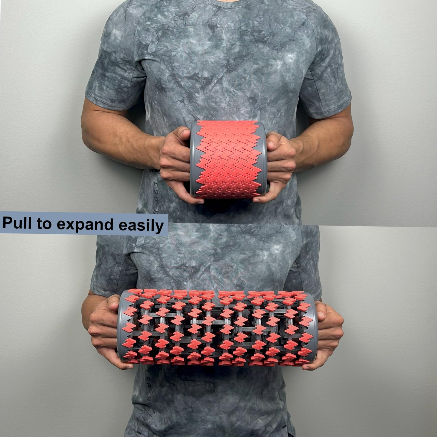 Collapsible Foam Roller for Exercise and Recovery (13 Inches), Easily Portable at 5.5 inches (Red)