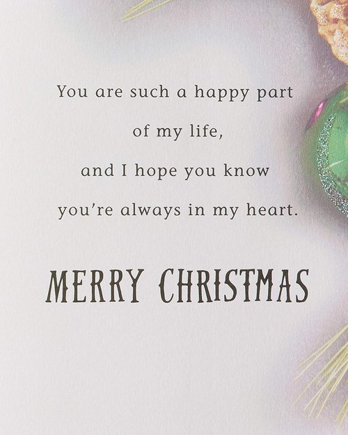 American Greetings Christmas Card - Festive Ornaments & Pine Branches for Someone Special