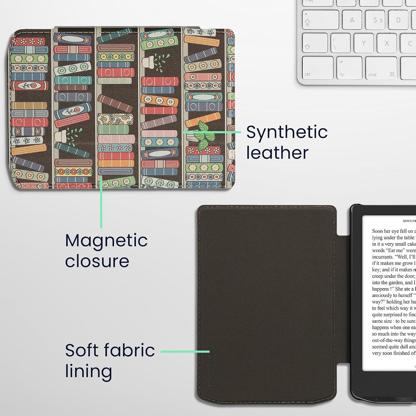 kwmobile Summer Case Compatible with Pocketbook Verse/Verse Pro/Verse Color/Vivlio Light/Light HD Case - eReader Cover