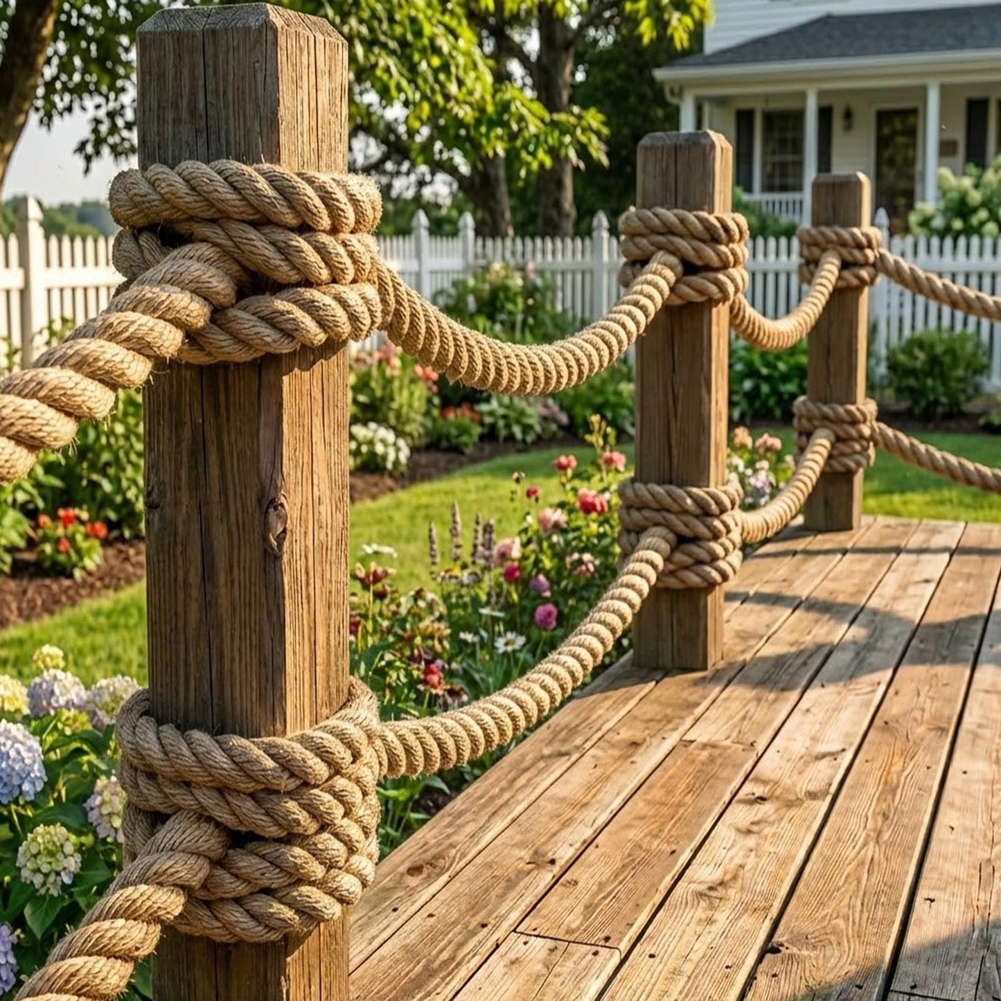 Natural Jute Rope (2 Inch x 50 Feet) Thick Hemp Rope Twisted Manila for Deck Railings, Swing Bed, Tug of War, Docks, Nautical, Decorating
