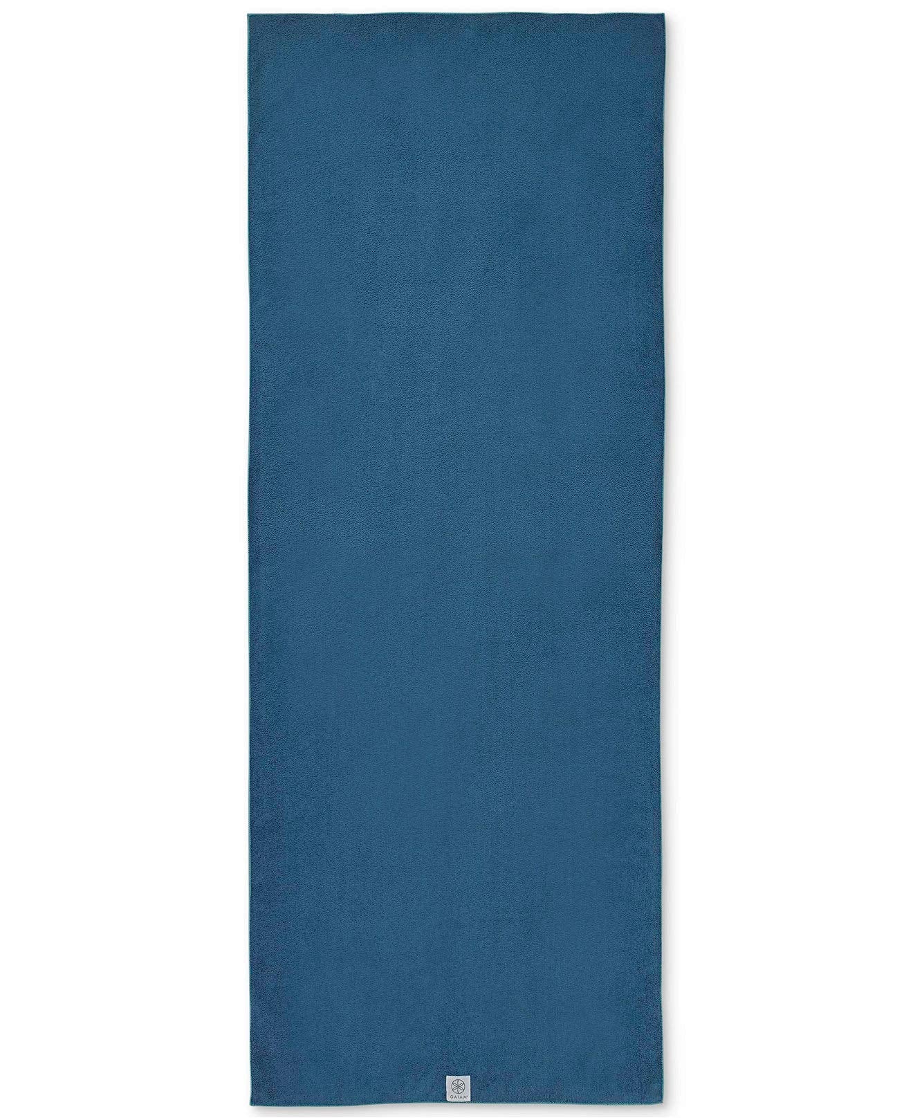 Gaiam Stay Put Yoga Towel Mat Size Yoga Mat Towel (Fits Over Standard Size Yoga Mat - 68"L x 24"W), Lake