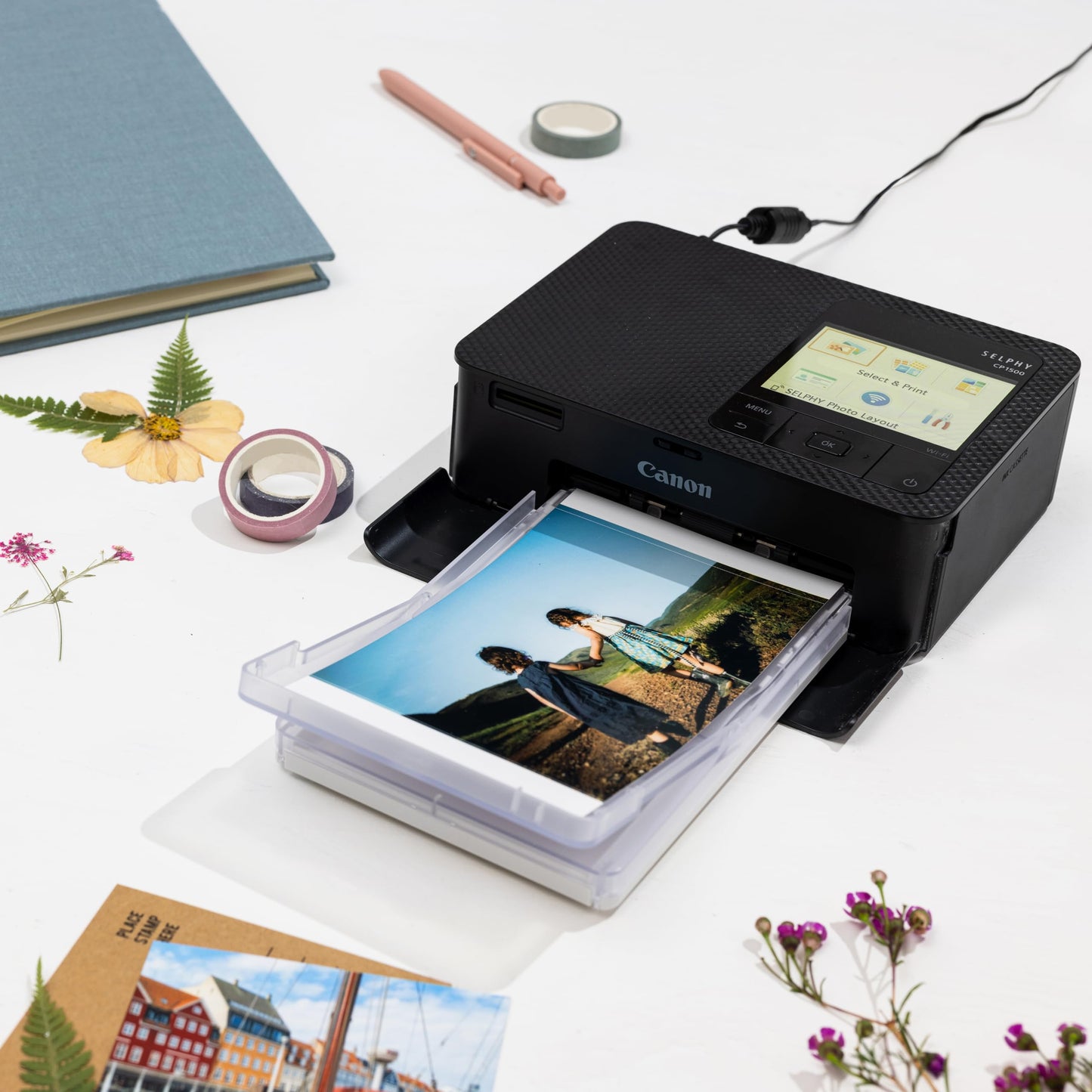 Canon Selphy CP1500 Wireless Compact Photo Printer (Black)