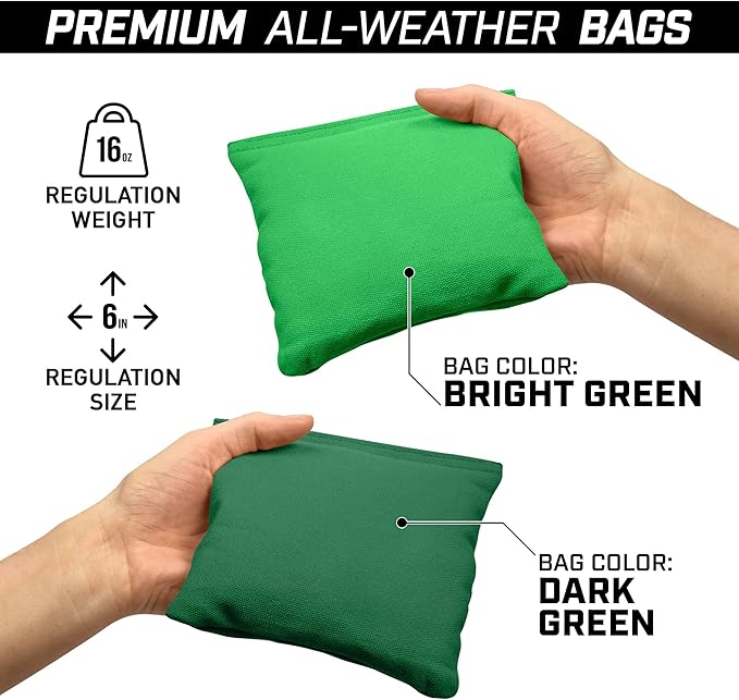 GoSports 4 ft x 2 ft Regulation Size Wooden Cornhole Boards Set - Includes Carrying Case and Bean Bags (Choose Your Colors) Over 100 Color Combinations