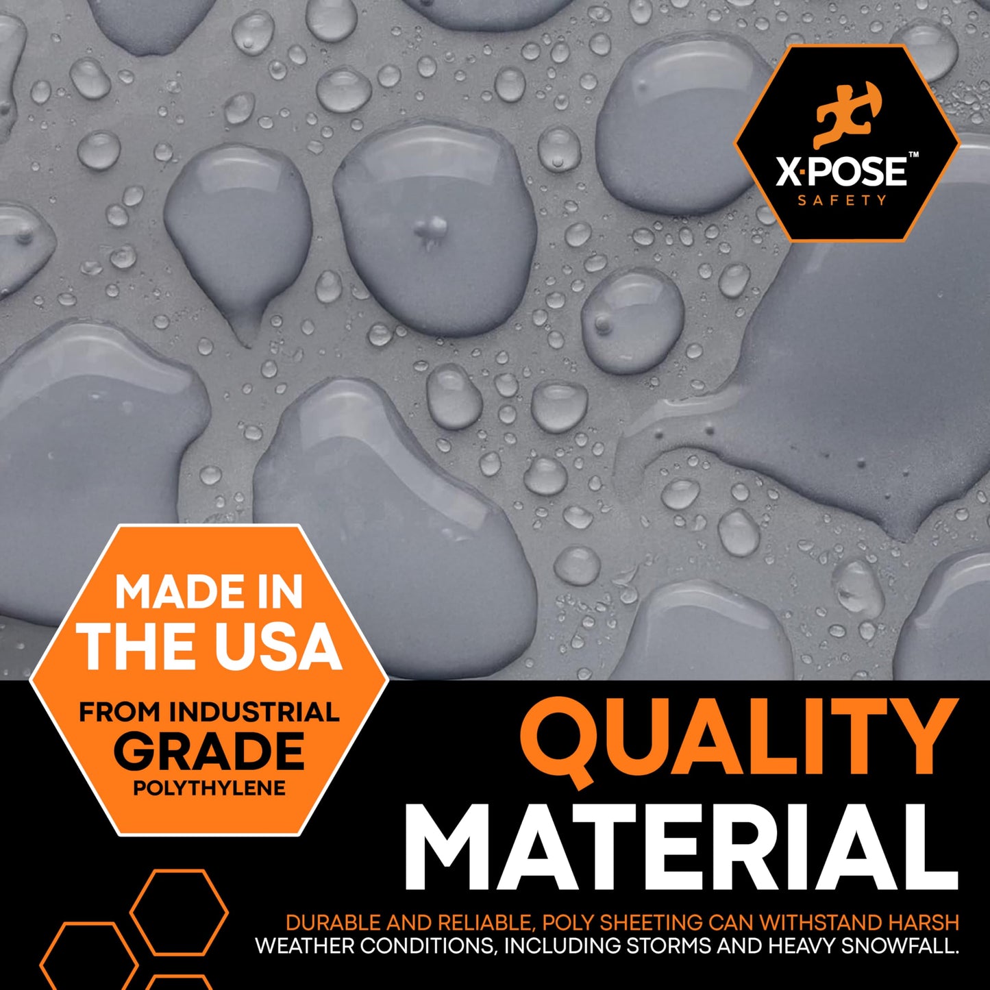 Xpose Safety Clear Plastic Sheeting – 12' x 100' Rolls – Heavy Duty 6 Mil Fire Retardant Poly Sheet – Waterproof, Dustproof, Vapor Barrier – for Construction, Painting, Industrial Use