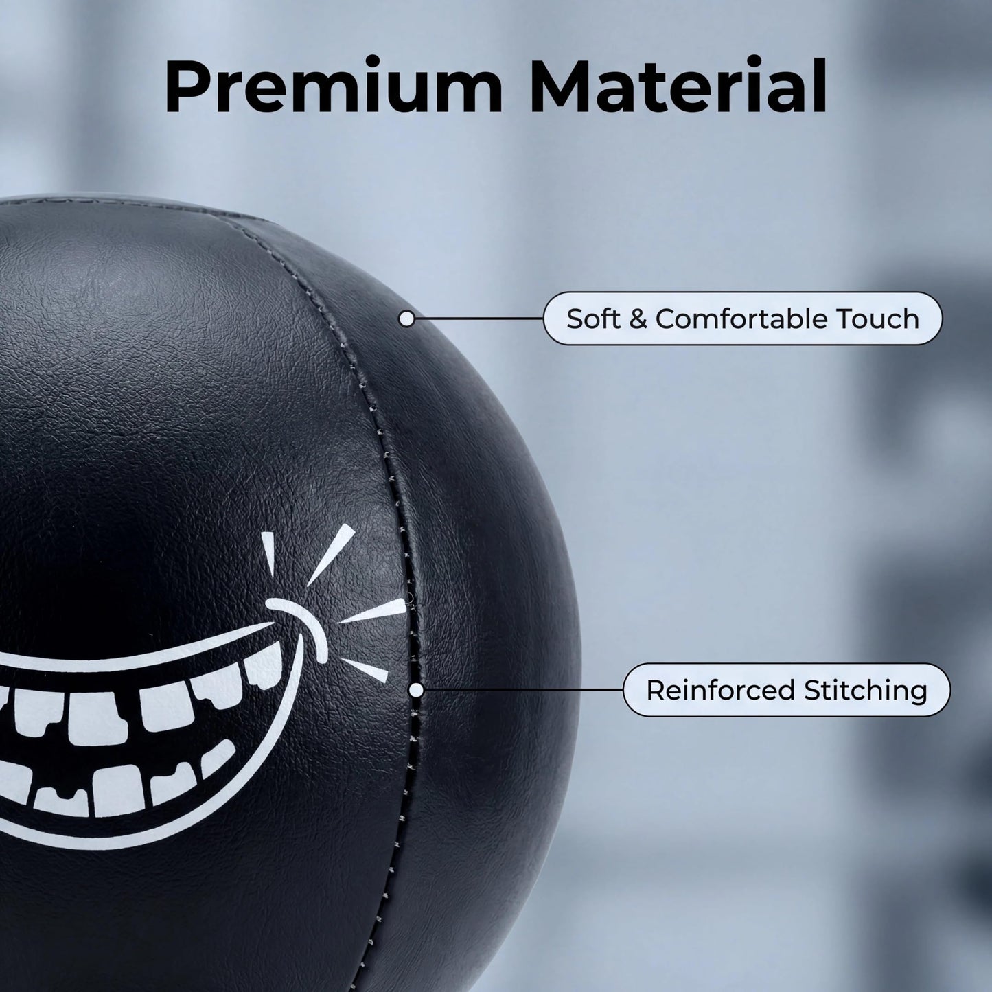 KATTRA Desktop Punching Bag with Suction Cup, Stress Relief Ball, Heavy Duty Grin Face Boxing Bag, Portable Mini Punching Bag,White Elephane Gift,