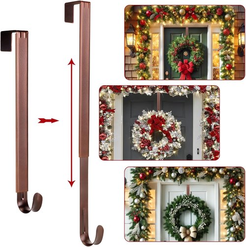 Adjustable Metal Wreath Door Hanger by [Brand Name] - Perfect for Easter Decorations | Fits 15-25 Inches