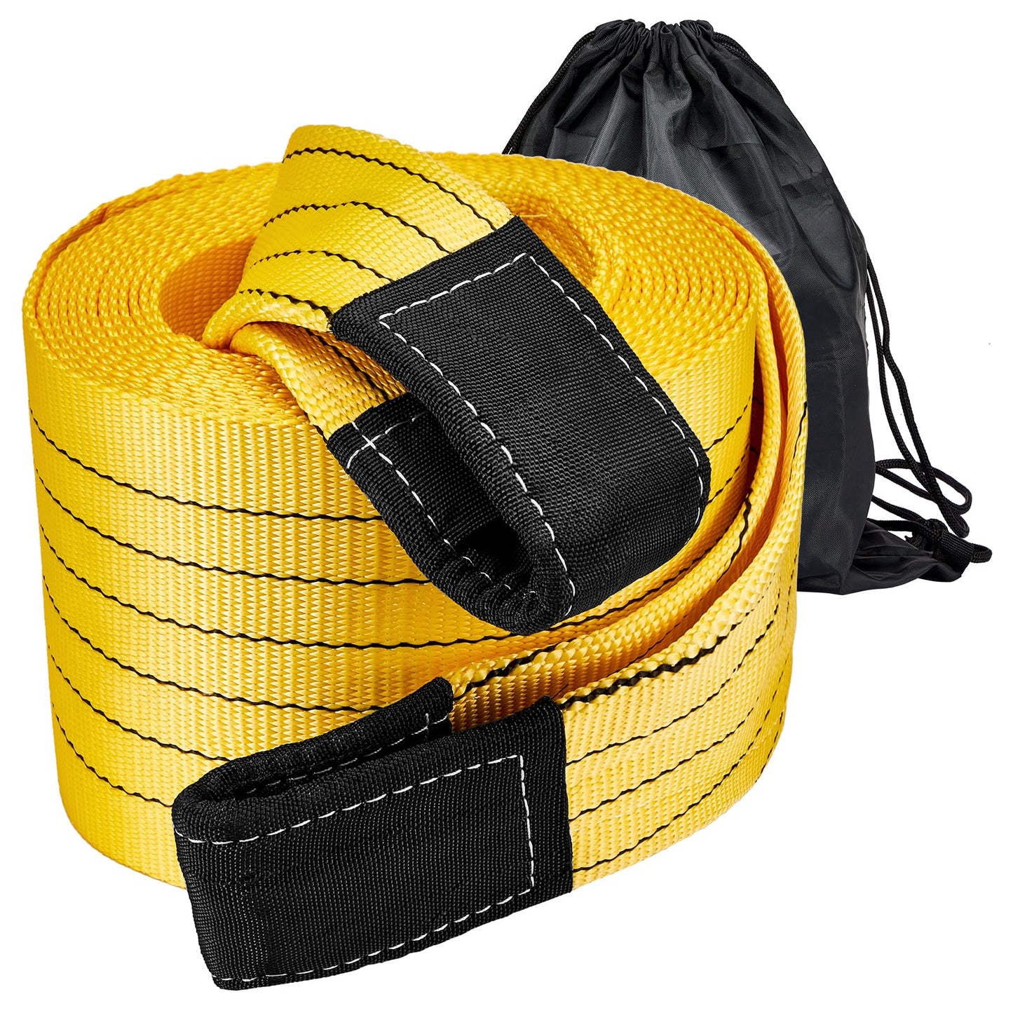 Heavy Duty Recovery Tow Strap 20ft x 7.1 Inch - 90,000lbs Break Strength (50 US Tons),Tow Rope for Trucks, Jeeps, SUV, Tractor, Van, Bus, RV & Off-Road Vehicle Recovery