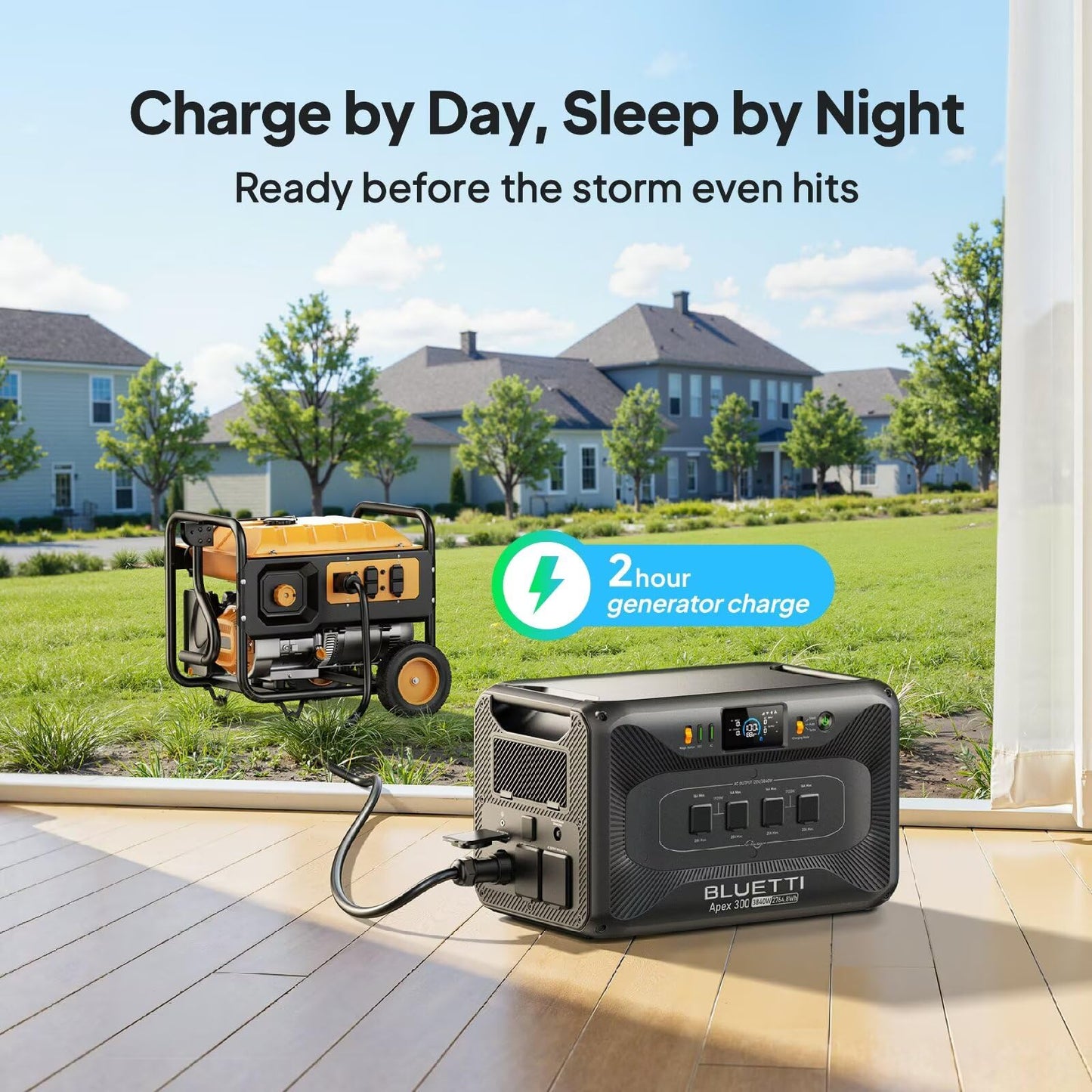 BLUETTI Apex 300 Portable Power Station & B300K Expansion Battery, 5529.6Wh LFP Battery Backup with 6 3840W AC Outlets (7680W Surge), 120V/240V Dual Voltage Output, for Home, RV and Emergencies
