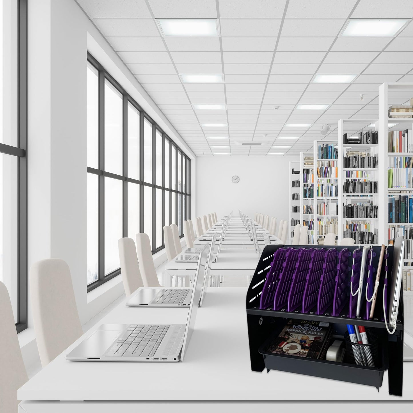 Powervize 10-Device Charging Station for Laptops, Tablets & E-Readers