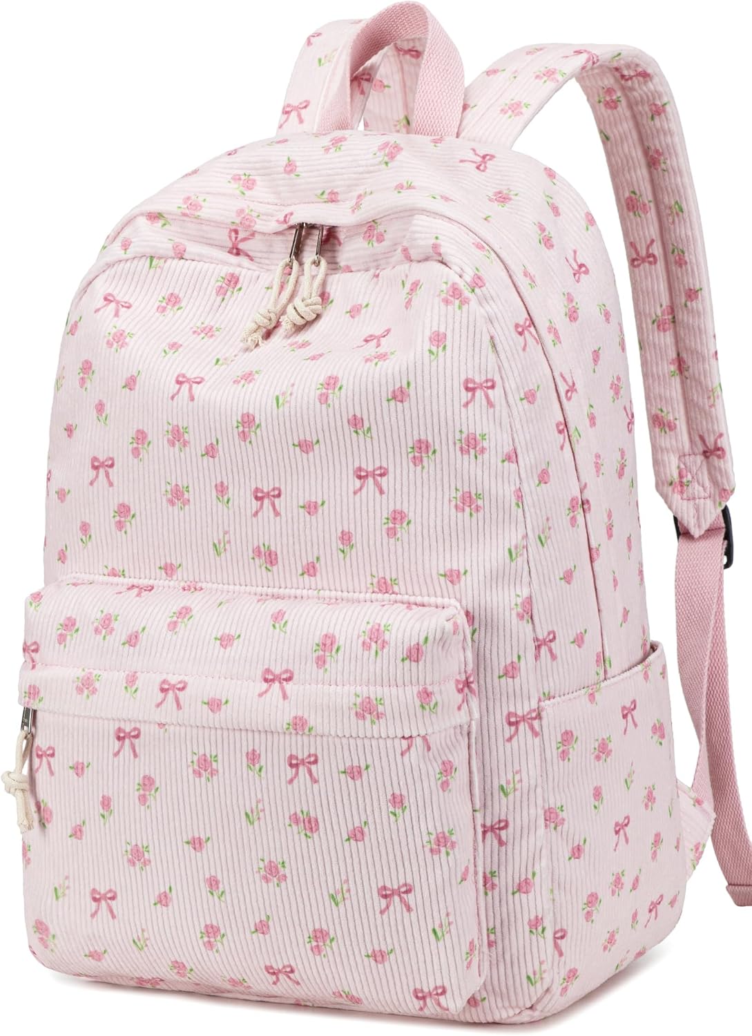 Backpack 17 inch Floral-1) BTOOP School for Girls Teens Large Corduroy Bookbag Lightweight Casual High School College