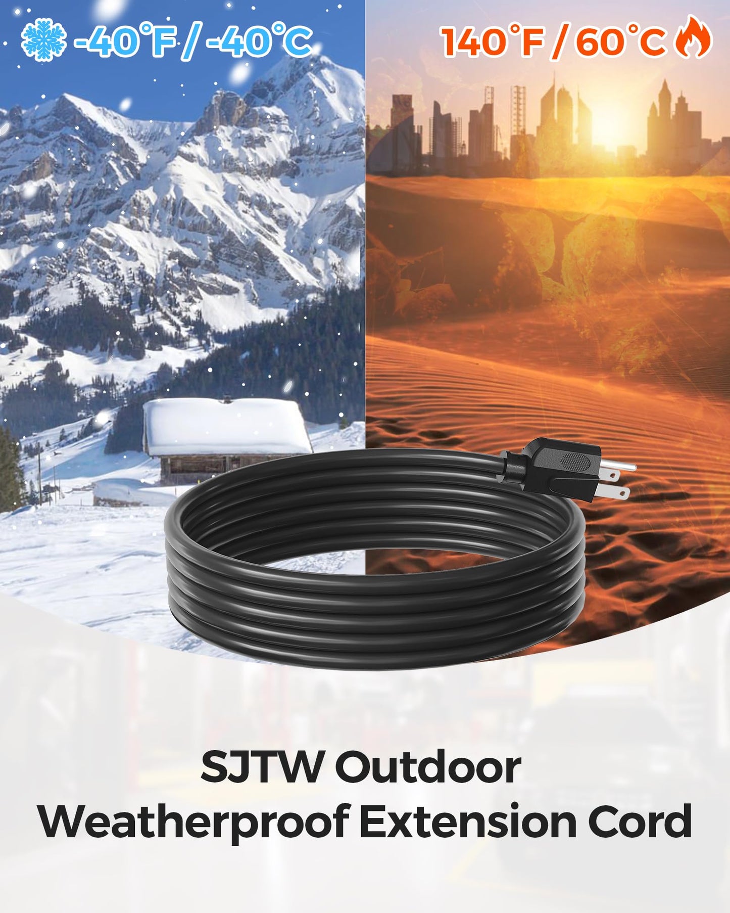 WILAWELS 50 FT 14AWG/3C SJTOW Retractable Extension Cord Reel and 18W 2000LM 15FT LED Work Light Bundle, for Garage, Workshop, Car Repair Scene Y50CR06- Y03WL06