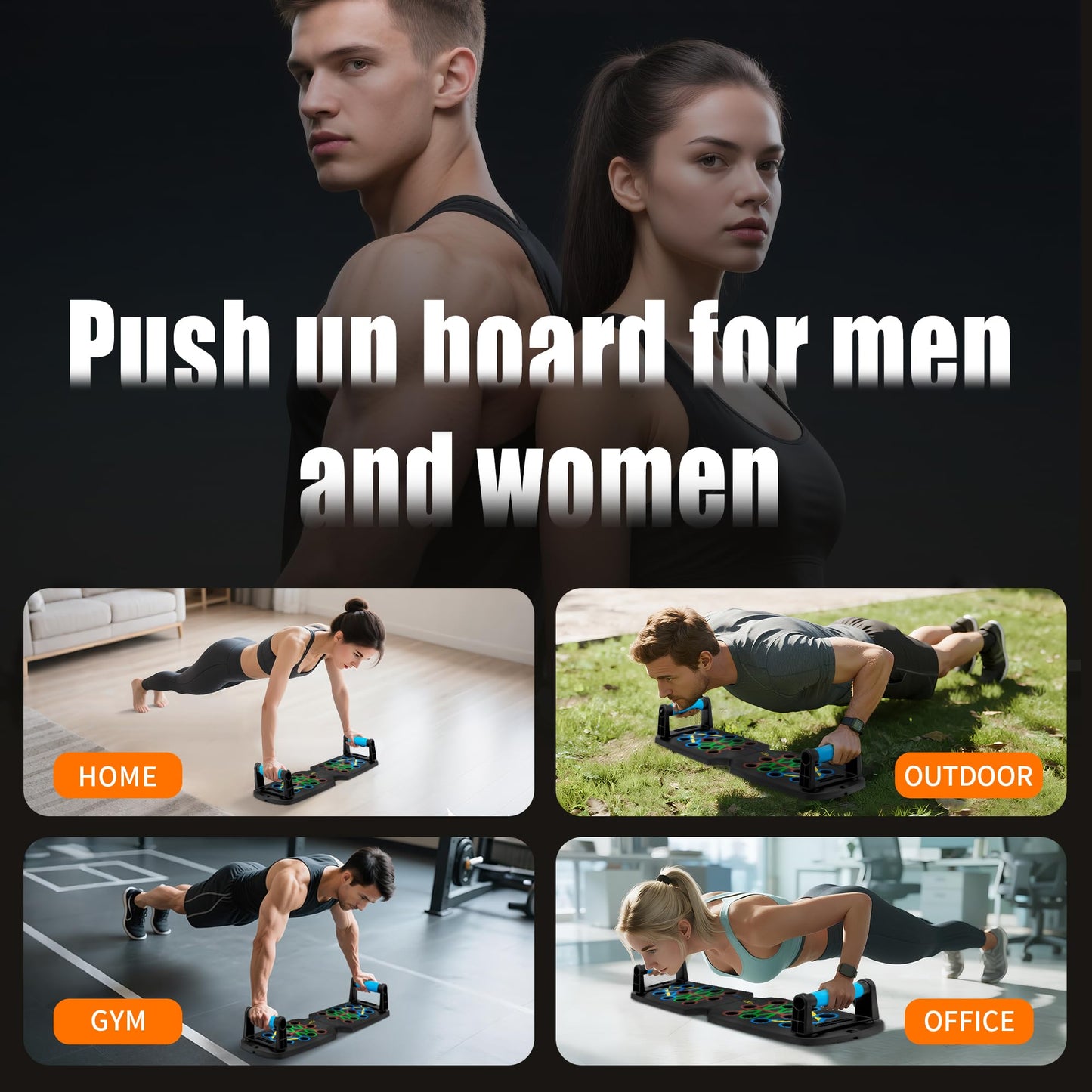 Tongdayi Push Up Board, Portable Dismountable 17 in 1 Push Up Bar at Home Gym, Professional Muscle Training Equipment is Available for Men and Women, The Ideal Gift for Fitness Enthusiasts, Pushup Board Set