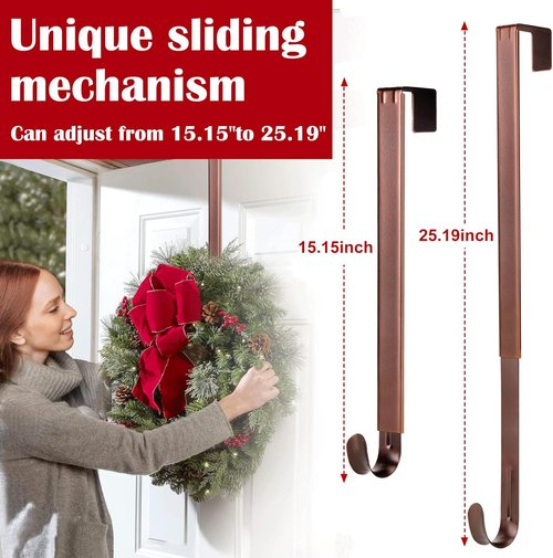 Adjustable Metal Wreath Door Hanger by [Brand Name] - Perfect for Easter Decorations | Fits 15-25 Inches