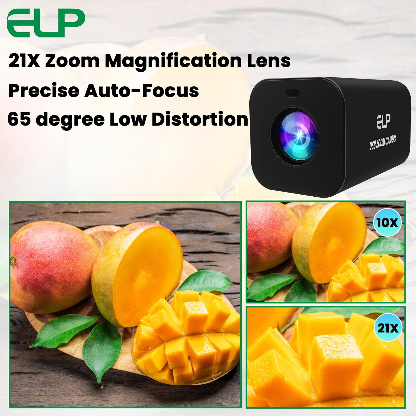 ELP 21X Zoom 4K 30fps USB Camera 1080P 60fps HDMI USB Webcam Autofocus Manual Focus PC Web Cam H.265 H.264 High Speed Web_Camera for Church Streaming Video Conference (21X Zoom)