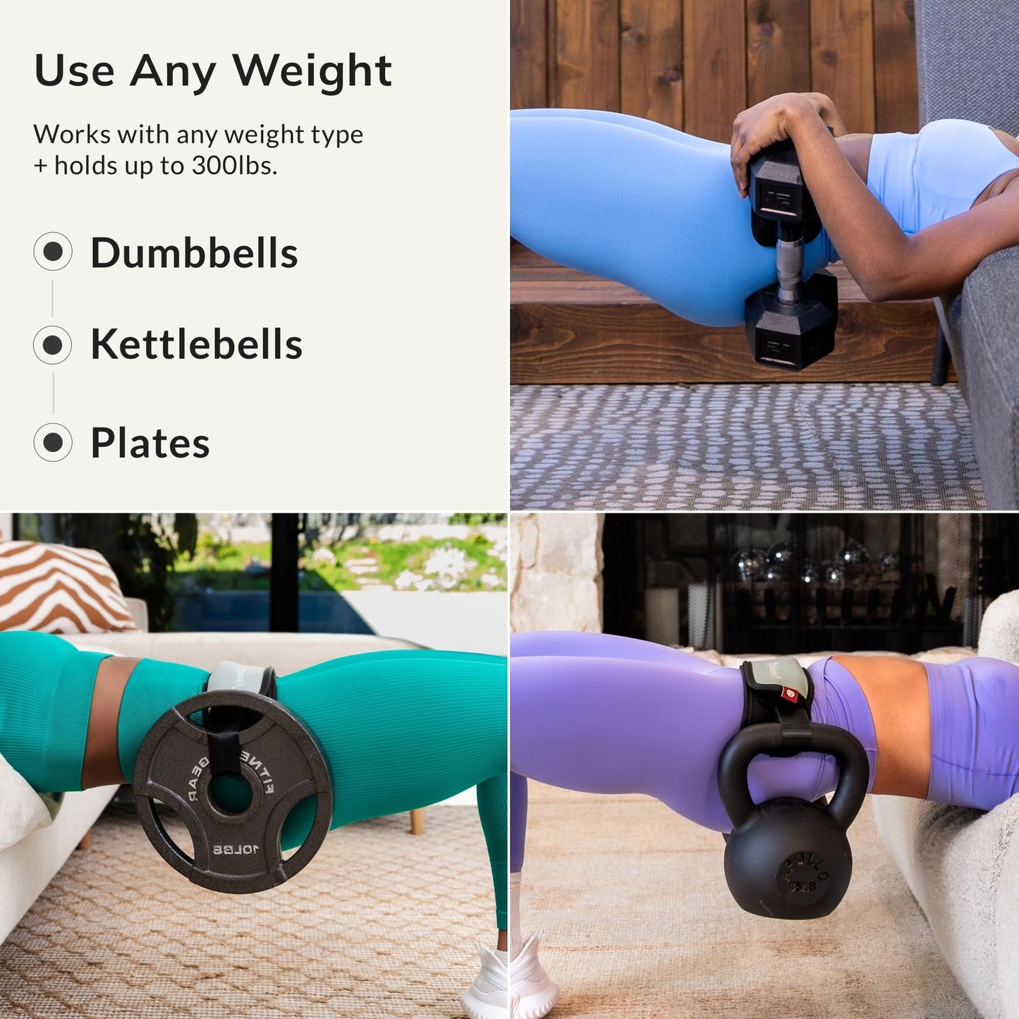 Bellabooty Belt Mini - Bellabooty Exercise Hip Thrust Belt Mini – For Dumbbells, Kettlebells, and Plates – Slip-Resistant Padding for Hip Protection – Perfect for Gym, Home, and On-the-Go Workouts
