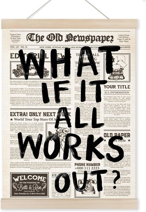 HUGANE Wall Art Poster Hanger Frame - Retro Black & White Inspirational Canvas Decor | 12x16 Inch