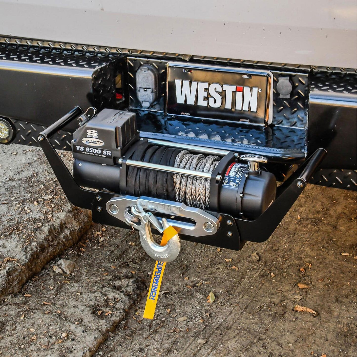 Superwinch 2050 Portable Winch Cradle, large, fits class III receivers & accepts winches through 9,000 lb capacity