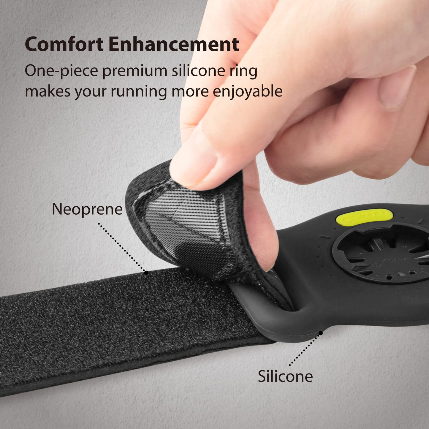 Bone Run Tie Connect Kit 2, Running Cell Phone Holder, Detachable & 360° Rotatable Sport Armband, Skin-Friendly Silicone Workout Phone Carrier Compatible with Most Smartphones (Connection Kit)