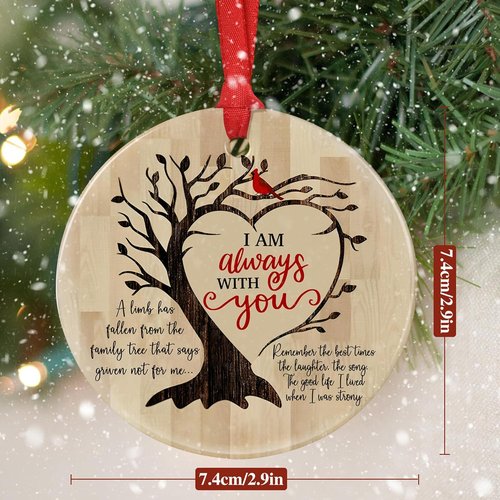 Jocidea Memorial Christmas Ornament - 'I Am Always with You' Condolence Gift for Loss of Loved One