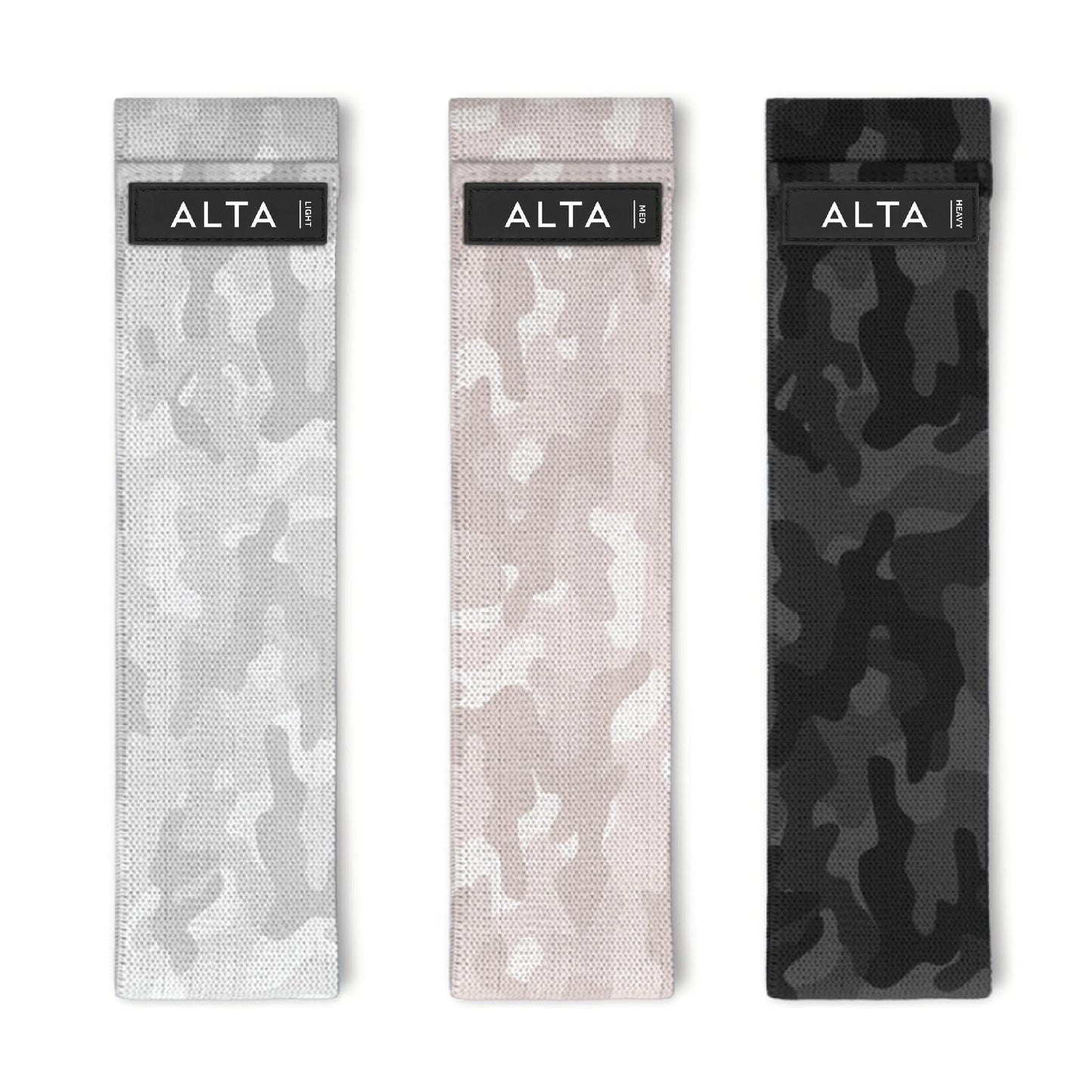 ALTA Booty Bands for Women - Premium Non-Slip Fabric Resistance Bands for Working Out - Cloth Resistance for Legs, Fabric Exercise Leg Straps for Working Out Women, Looped Hip Loop Set