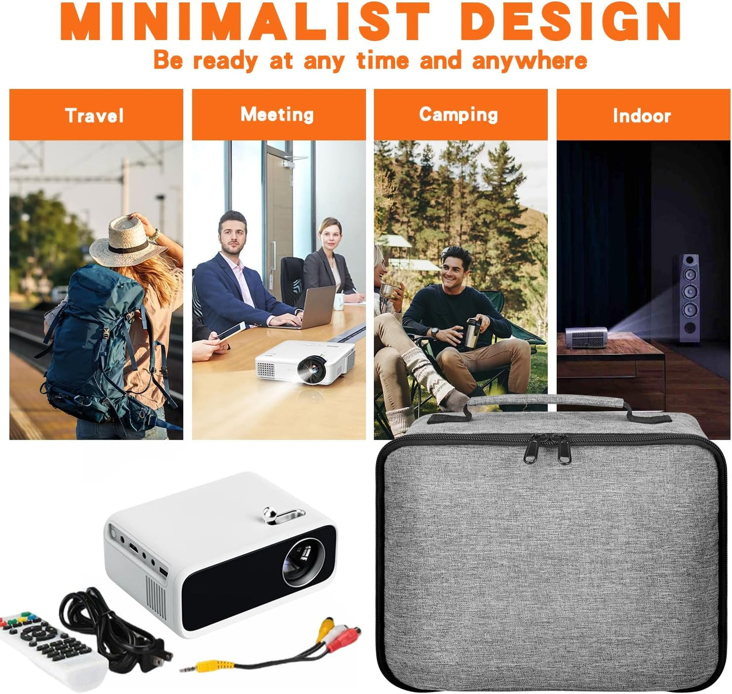 (ID:10.4*8.8*5in) Grekos Projector Carrying Bag,Projector Carrying Case for Accessories,Portable Carrying Bag
