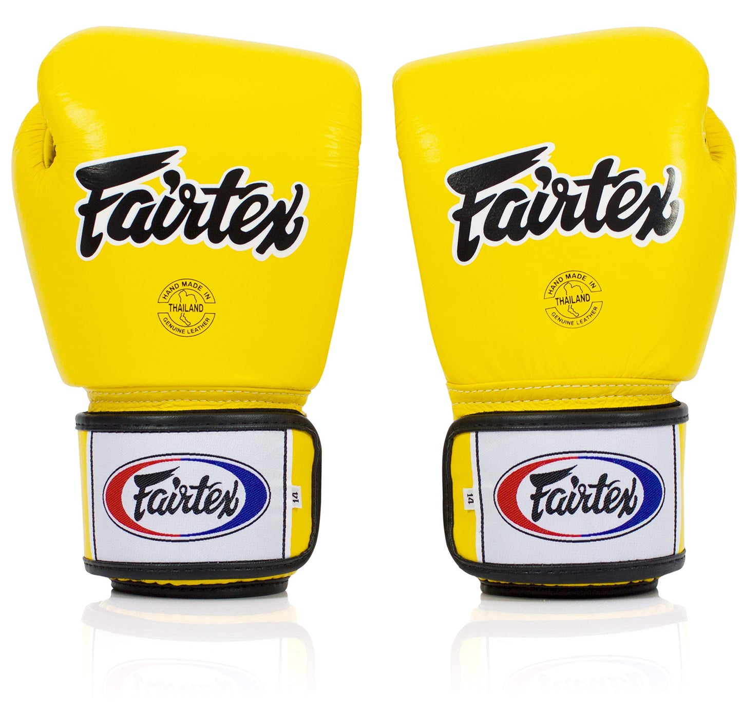 Fairtex BGV1BR Muay Thai Boxing Breathable Gloves for Men, Women, Kids | MMA Gloves, Kickboxing, Gym, Workout | Premium Quality, Light Weight & Shock Absorbent 14 oz Boxing Gloves-Yellow