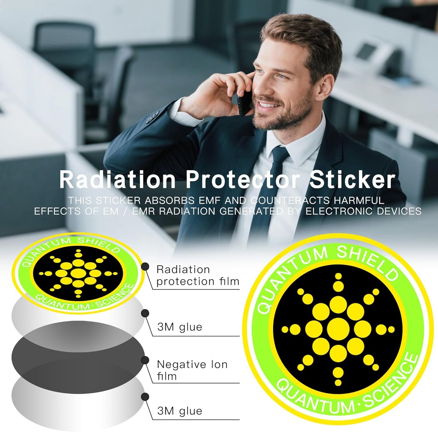 XH-carpet 5G (6Pcs EMF Stickers Blocker Neutralize Shield Protection from Cell Phones cased and Electronic Devices WiFi