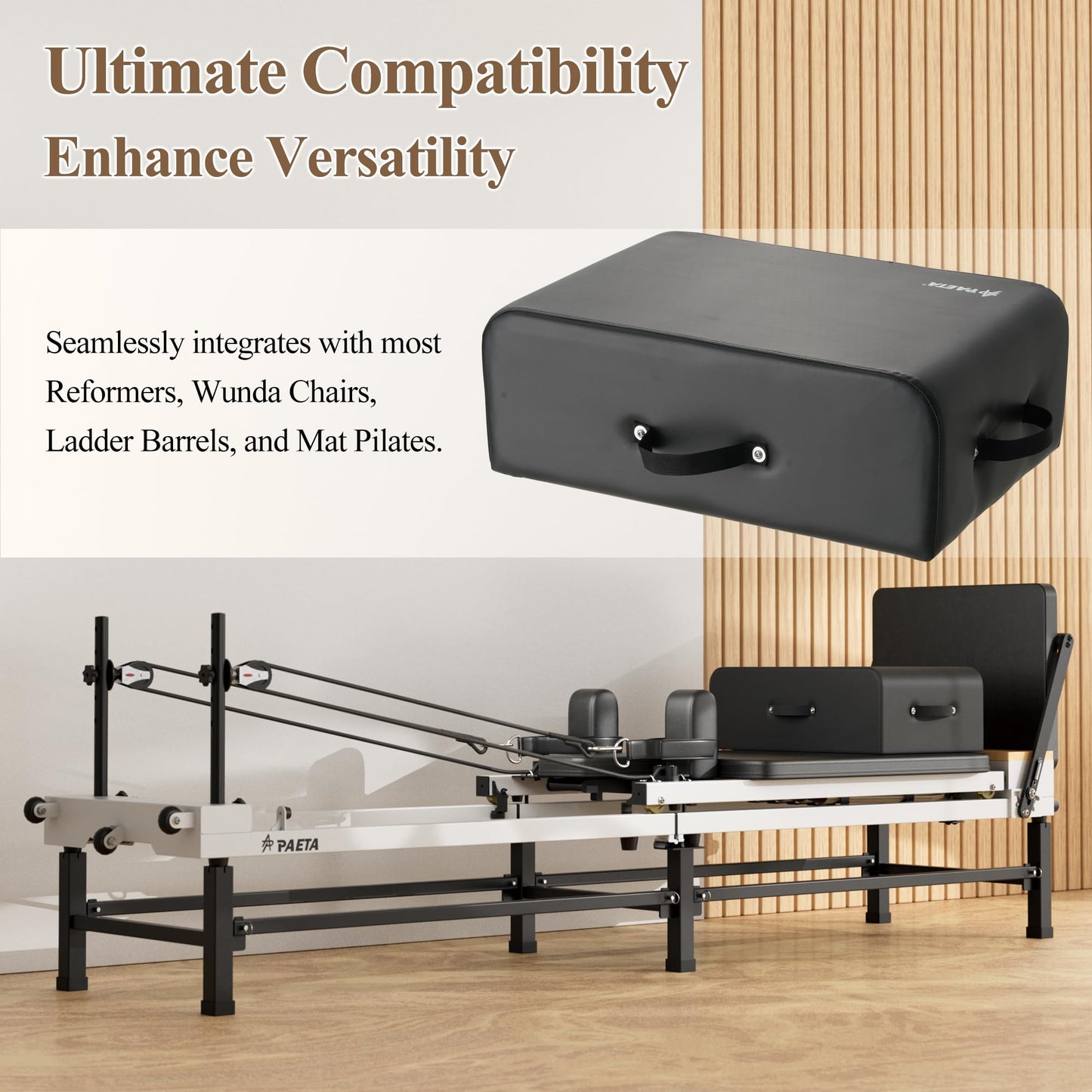 PAETA Pilates Box for Reformer, Pilates Reformer Accessories with Pilates Ring, for Core Training, Balance & Flexibility – Studio & Home Pilates Equipment