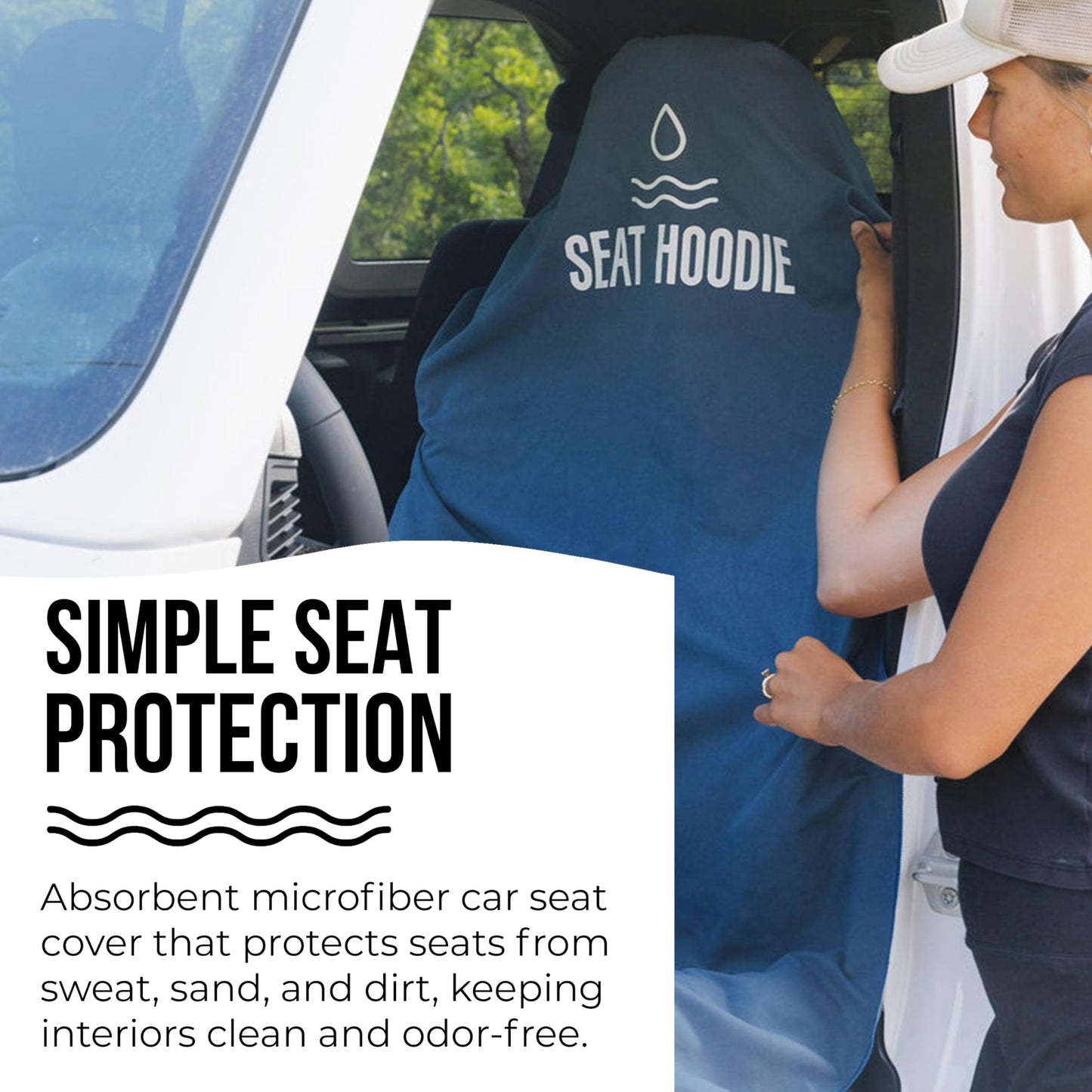 Seat Hoodie Car Seat Towel | Premium Microfiber Towel Seat Covers for Cars | Universal Fit & Machine Washable | Portable Car Seat Towel Cover After Gym, Yoga, Beach Cover Pink