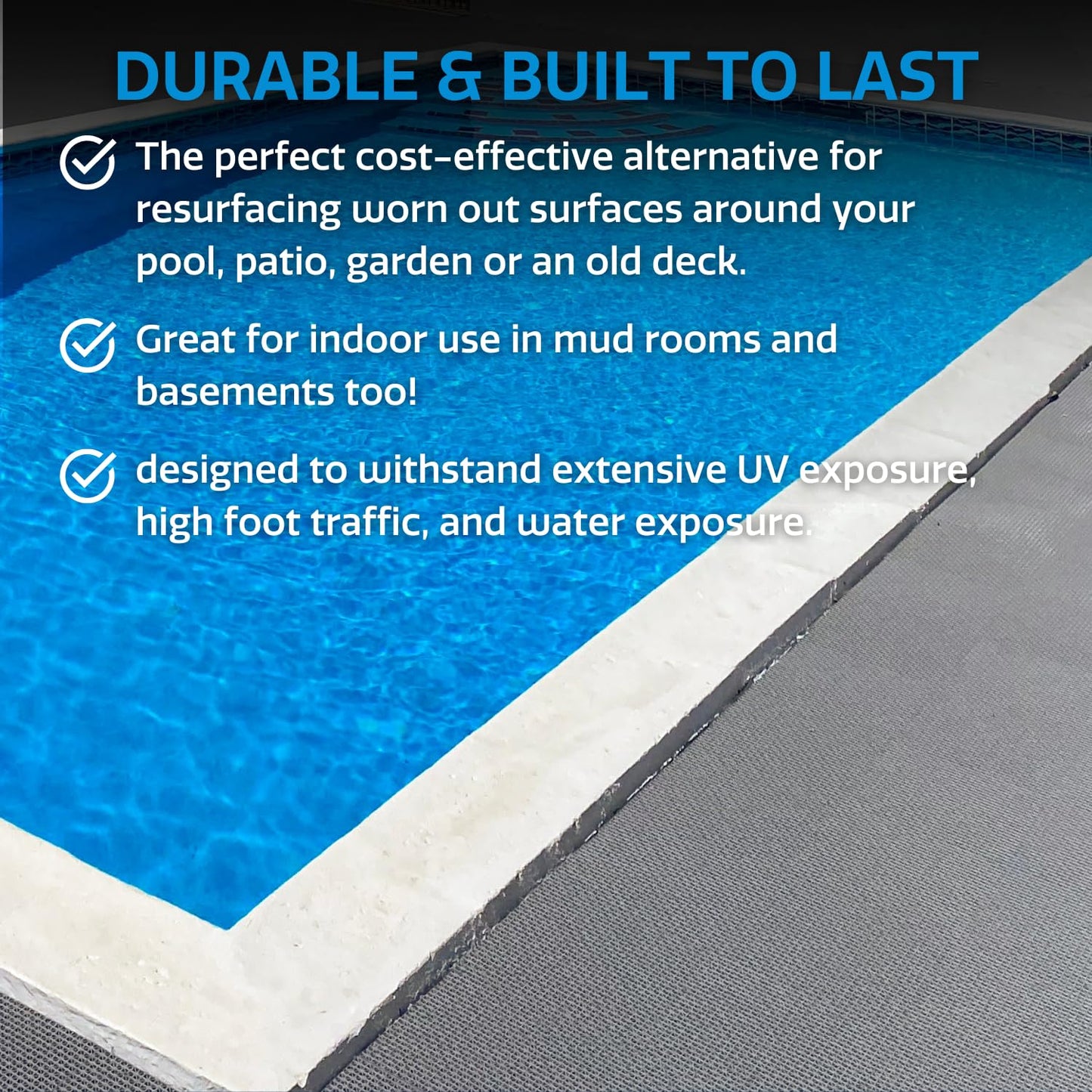 Big Floors DuraGrid Deck Tiles, Interlocking Outdoor Tiles for Patio, Self-Draining, UV-Resistant, Water-Resistant Modular Flooring, Easy Install, 40 Pack, Evergreen