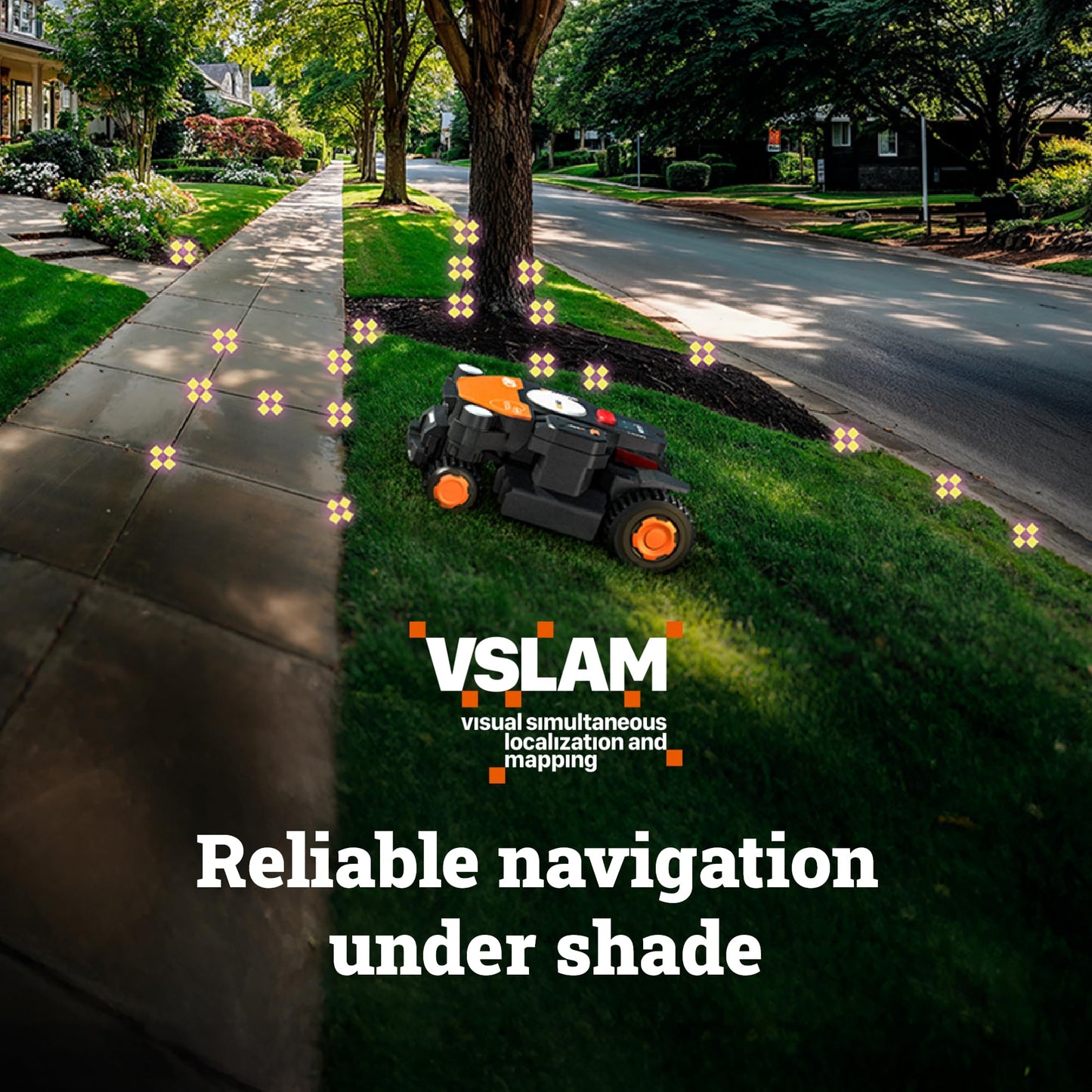 Worx Landroid Vision Cloud 4WD Robot Lawn Mower, No Perimeter Wire Robot Mower for 1 Acre, AI Obstacle Avoidance + RTK Cloud Navigation, 84% Slope, Auto Mapping, App Control, Cut-to-Zero, WR344