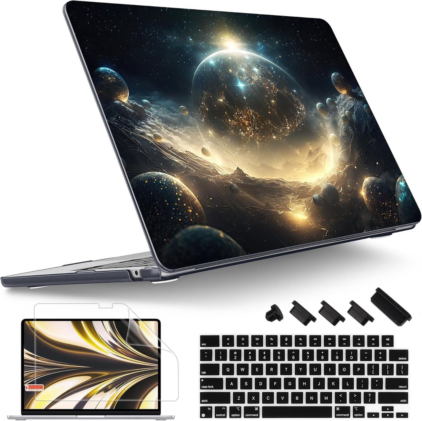 Tuiklol 13 inch M5 2026 M4 2025 M3 2024 M2 2022 A3449 A3240 A3113 A2681,Plastic 13.6 for MacBook Air Case Release Model